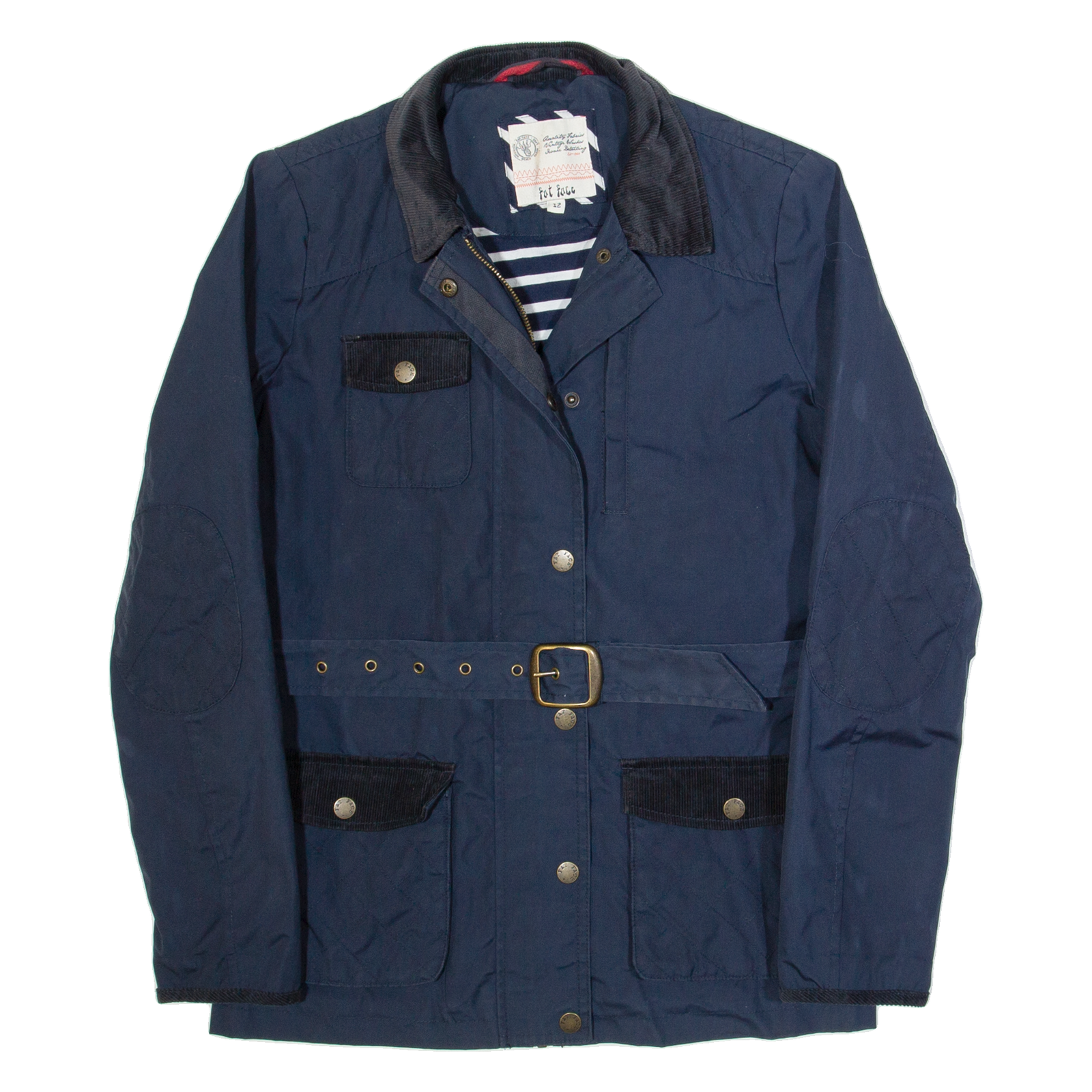 FAT FACE Belted Womens Jacket Blue UK 12 Refurbished - N/A refurbished available on Cerqular