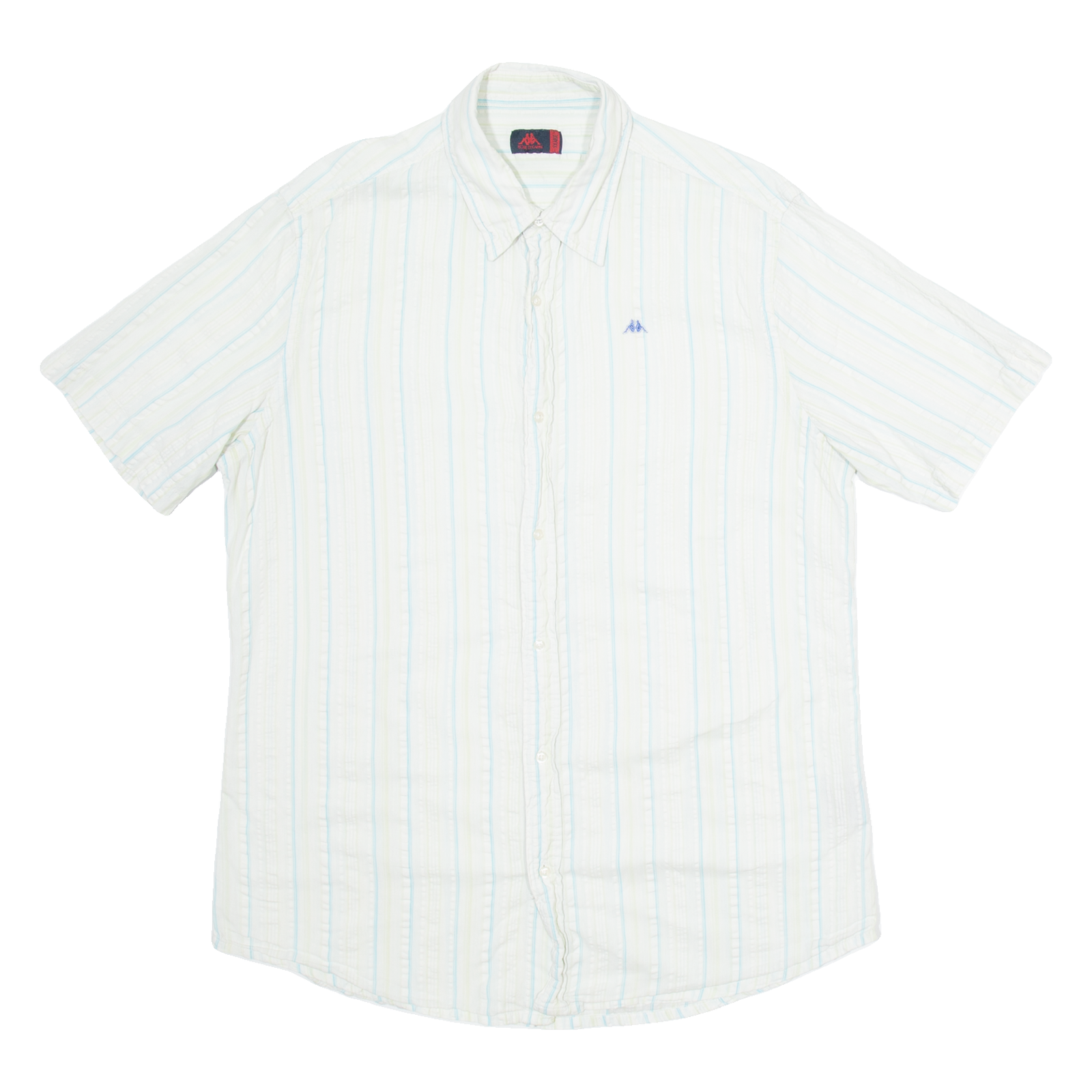 KAPPA Mens Shirt White Striped 2XL Refurbished - N/A refurbished available on Cerqular
