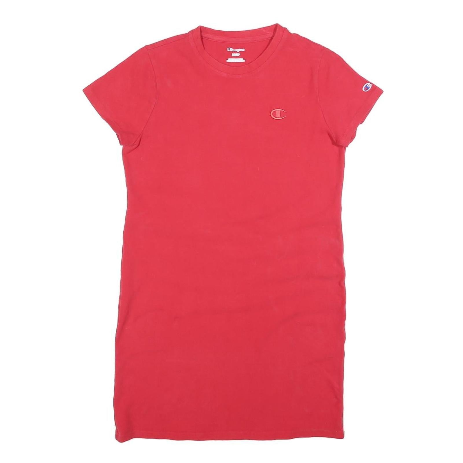 CHAMPION Womens Red Bodycon Cotton Blend Mini Dress XS Casual Stretch Fit Refurbished - N/A refurbished available on Cerqular