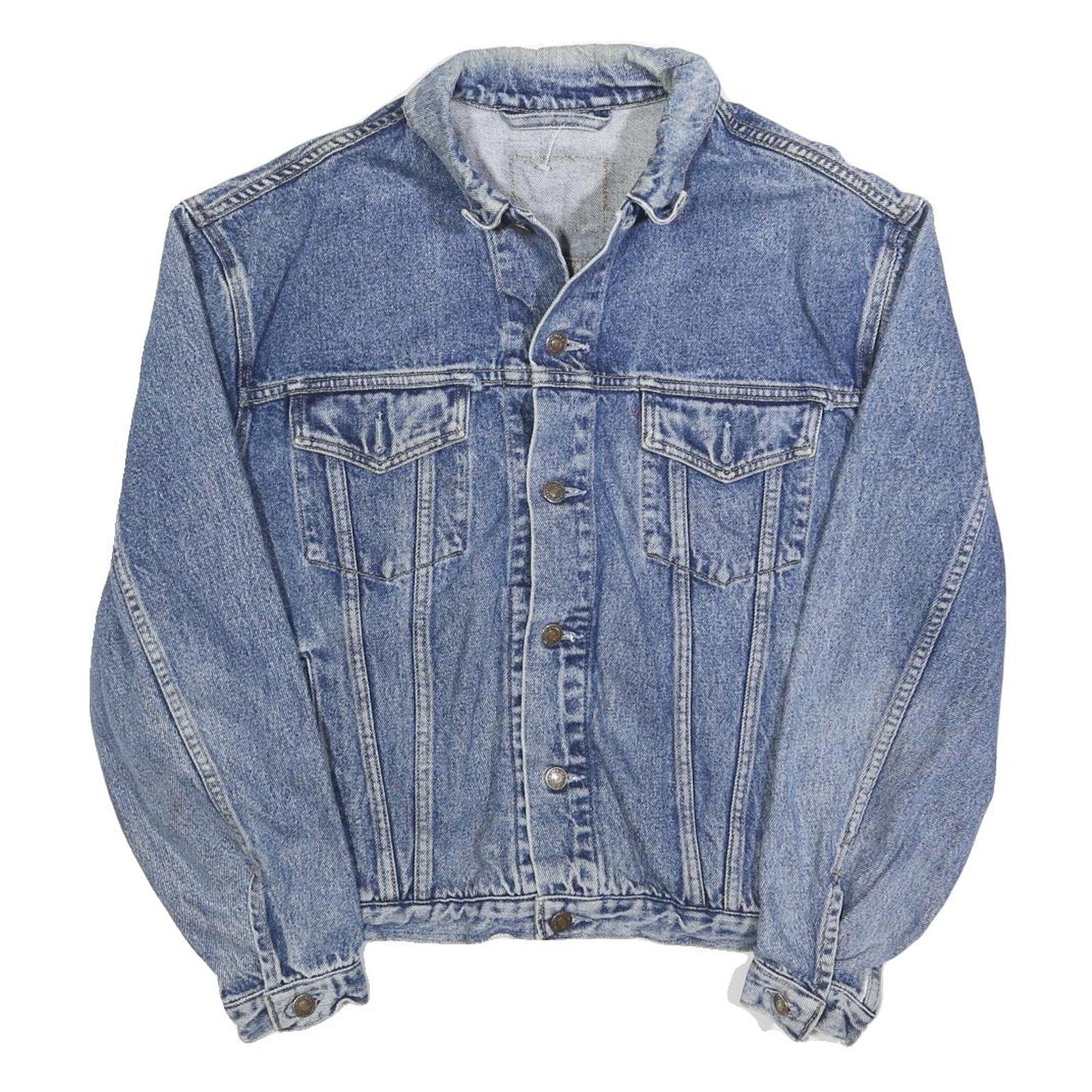 LEVI'S Mens Blue Denim Jacket L Cotton Classic Button Plain Casual Outerwear Refurbished - N/A refurbished available on Cerqular