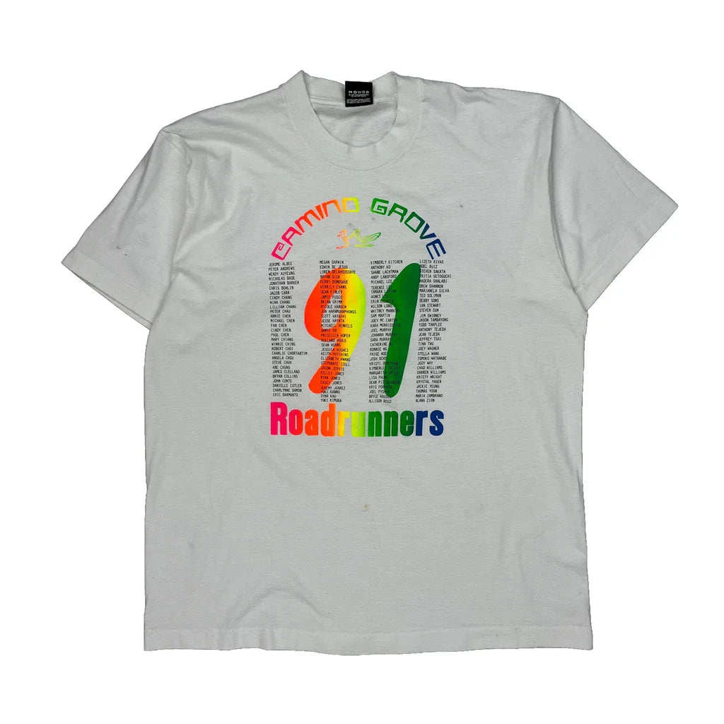 Screen Stars Graphic T-Shirt - XL Multicoloured Cotton Blend Refurbished - Thrifted (note: this is a term often used to describe second- refurbished available on Cerqular