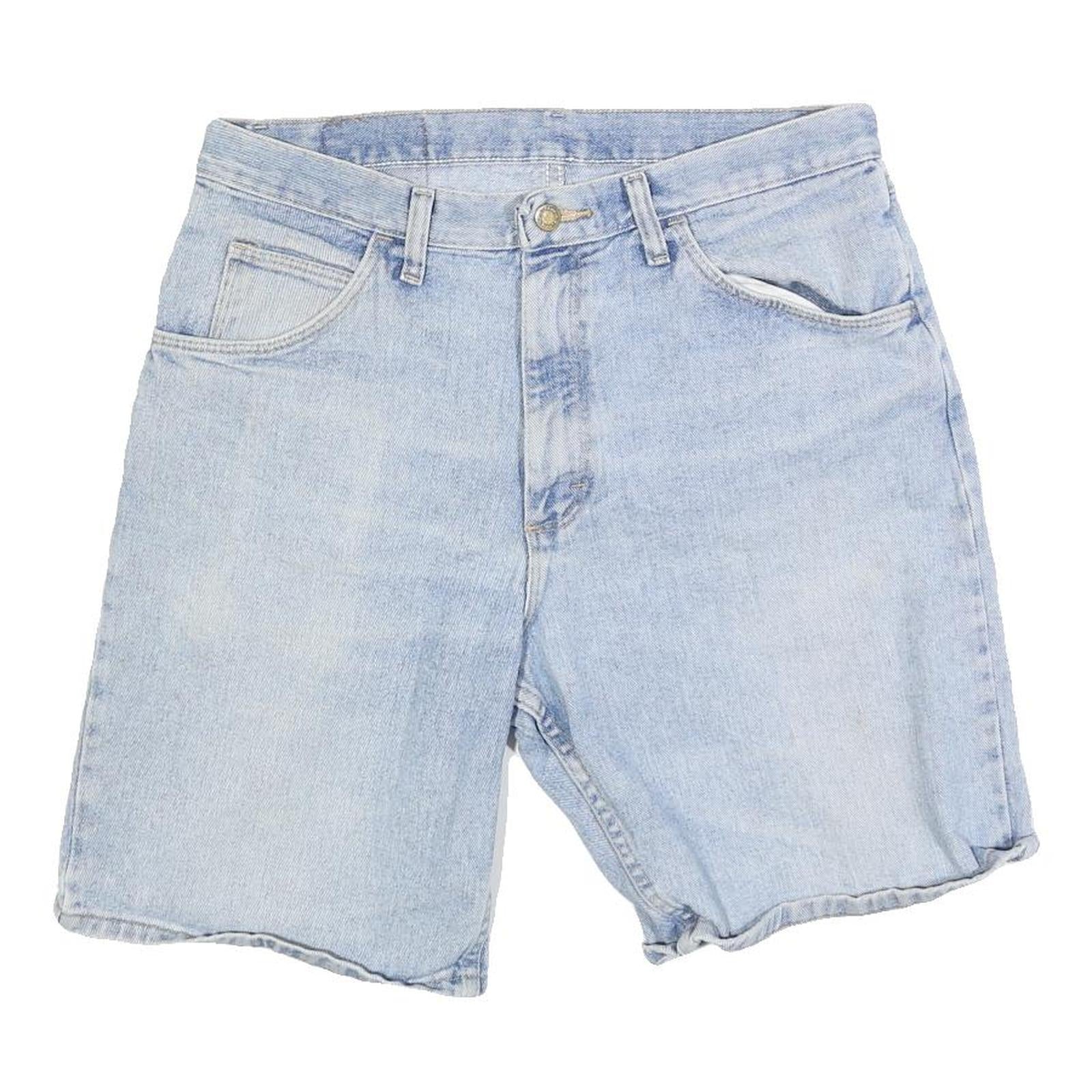 WRANGLER Mens Shorts Blue Casual Denim L W33 Light Wash Refurbished - N/A refurbished available on Cerqular