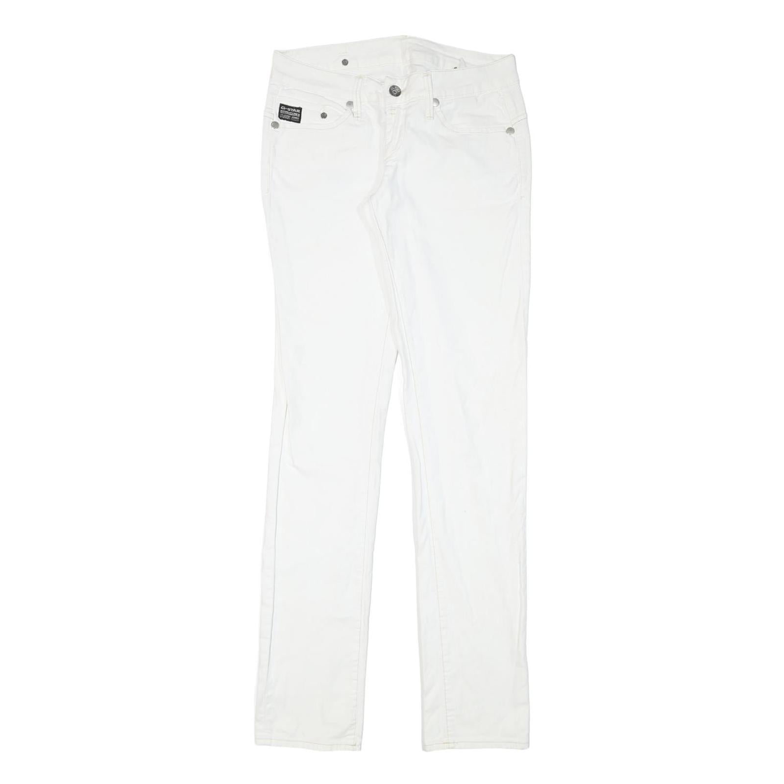 G-STAR Womens White Slim Skinny Denim Jeans Cotton Blend W29 L33 Clean Style Refurbished - N/A refurbished available on Cerqular