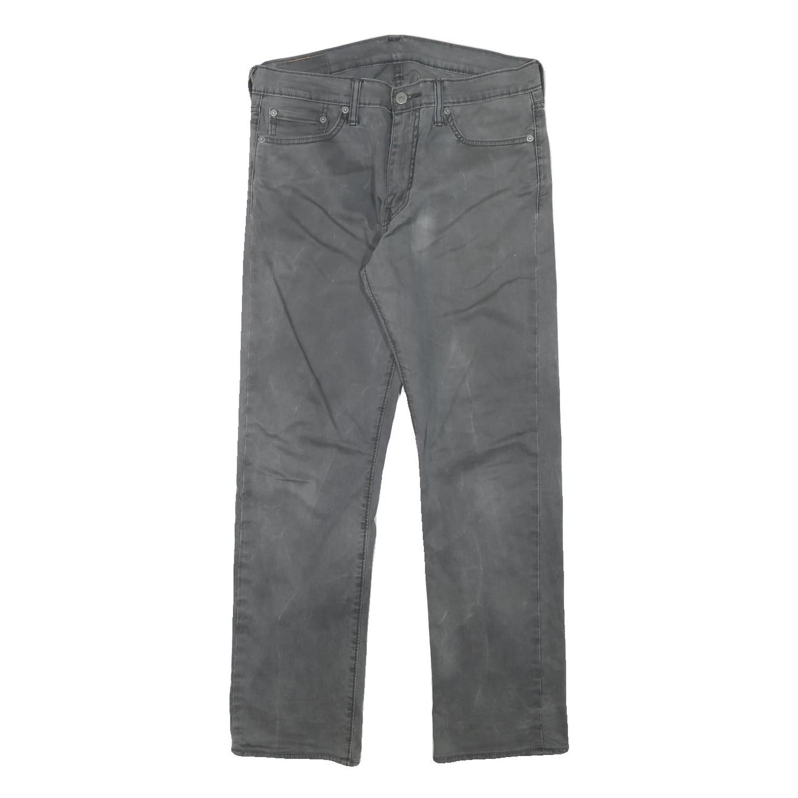 LEVI'S Mens Cotton Blend Black Regular Straight Trousers W32 L29 Casual Zip Refurbished - N/A refurbished available on Cerqular