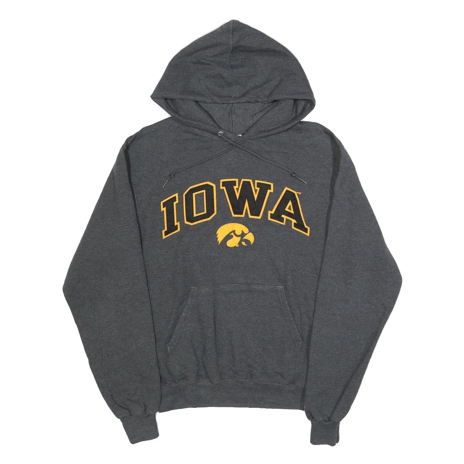 CHAMPION Mens Grey Iowa Hoodie S Cotton Blend Pullover Sweatshirt Refurbished - N/A refurbished available on Cerqular