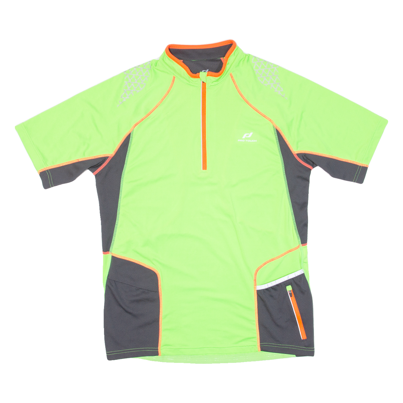 PRO TOUCH Cycling Mens Jersey Yellow 1/2 Zip L Refurbished - N/A refurbished available on Cerqular