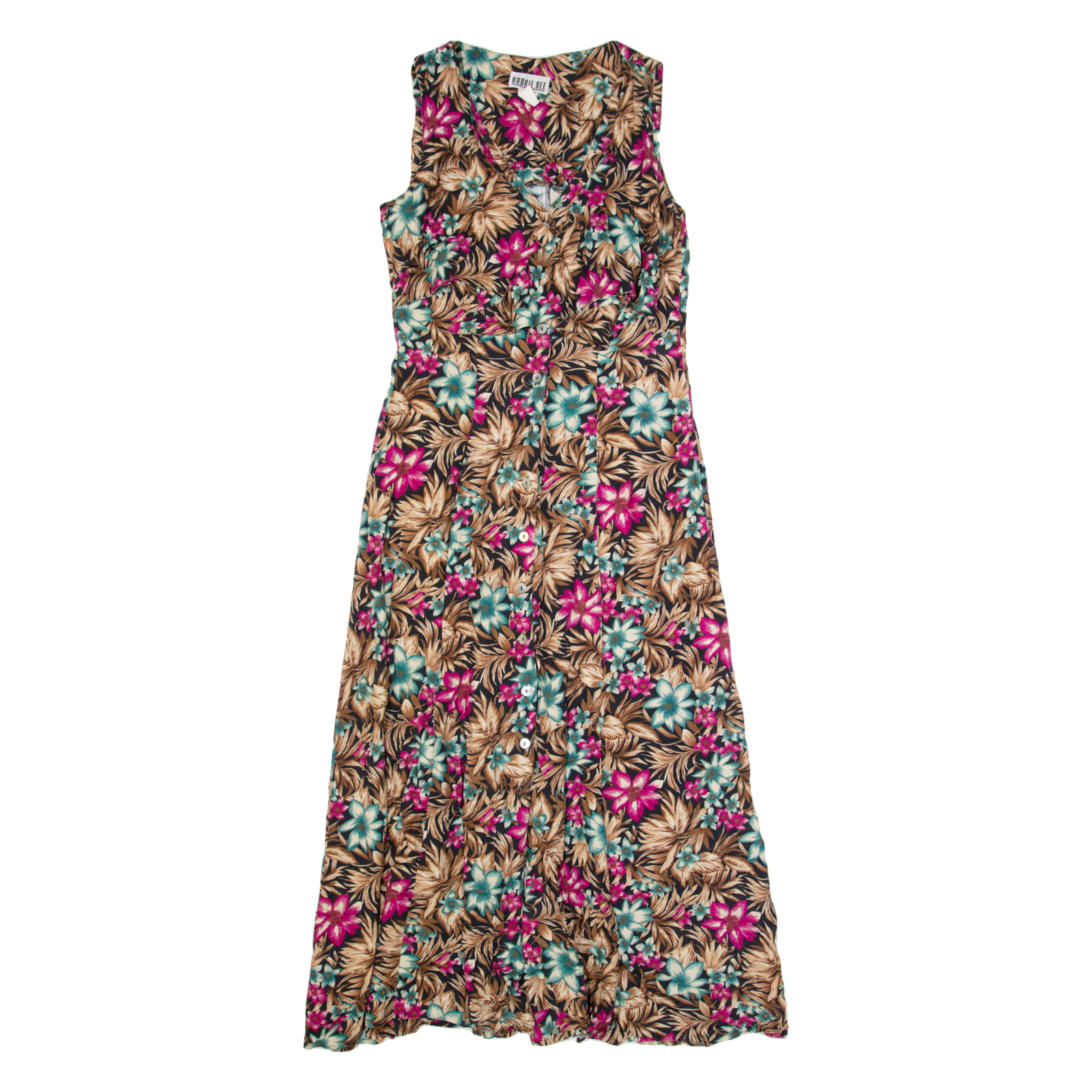 ROBBIE BEE Womens Tea Dress Blue 90s Floral Sleeveless Long S Refurbished - N/A refurbished available on Cerqular