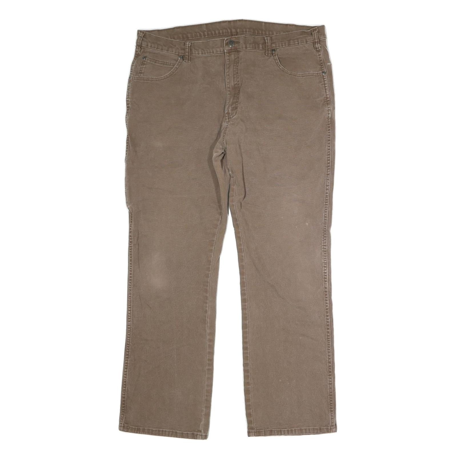 DICKIES Mens Regular Brown Denim Button Jeans W39 L30 Workwear Straight Fit Refurbished - N/A refurbished available on Cerqular