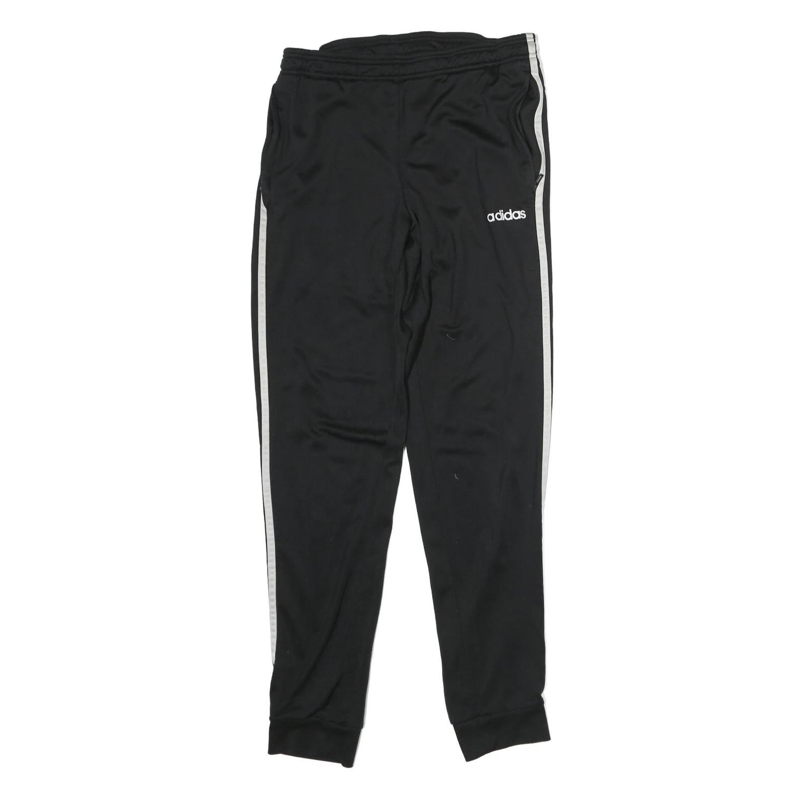 ADIDAS Mens Joggers Black White Slim Tapered S W28 L29 Three Stripes Refurbished - N/A refurbished available on Cerqular