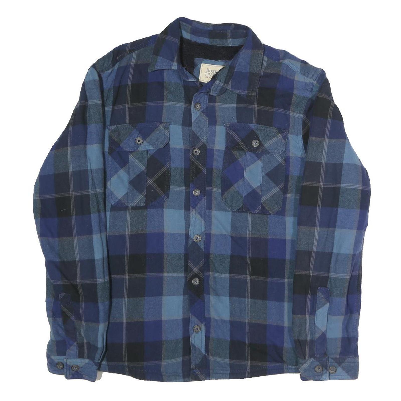 Buy BOSTON TRADERS Mens Blue & Black Check Shirt L Long Sleeve Cotton Casual Refurbished - $19.49 BOSTON TRADERS Mens Blue & Black Check Shirt L Long Sleeve Cotton Casual Refurbished - N/A refurbished available on Cerqular