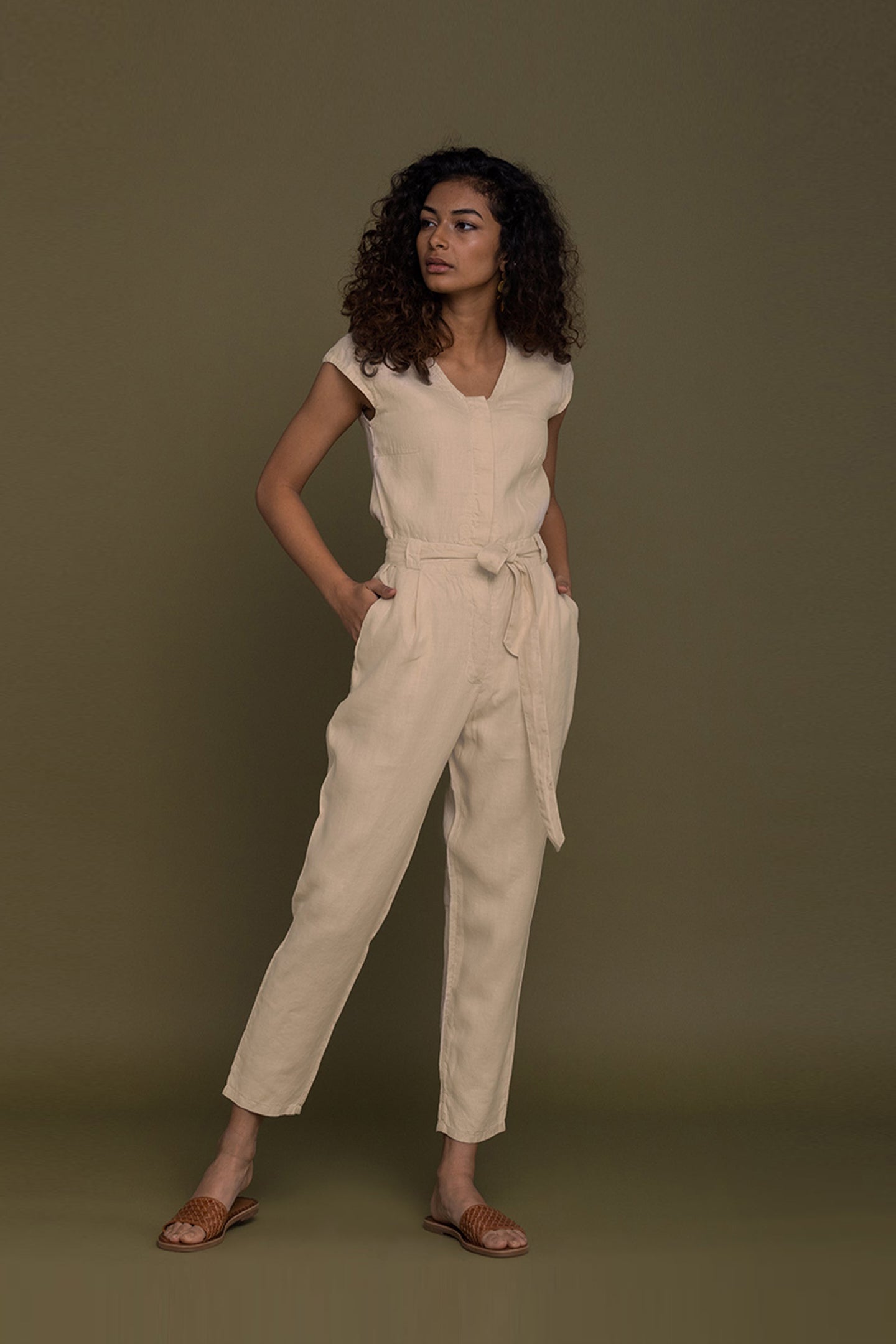 Buy Evening Chai Jumpsuit in Neutral Beige | Color: Neutral Beige | Size: 2XL Refurbished - $152.00 Evening Chai Jumpsuit in Neutral Beige | Color: Neutral Beige | Size: 2XL Refurbished - Resistor (Note: This is a generic term for an electronic component, refurbished available on Cerqular