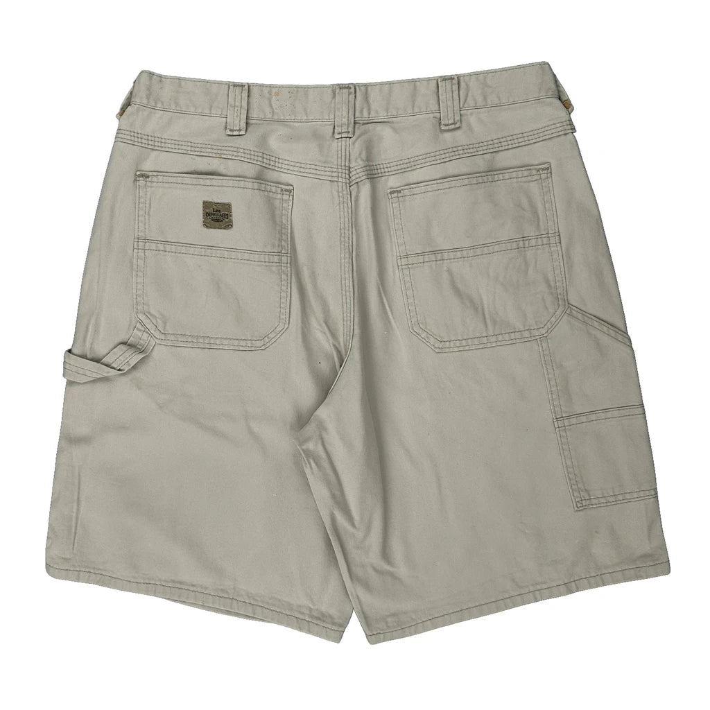 Wrangler Carpenter Shorts - 32W 9L Beige Cotton Refurbished - Thrifted (note: this is a term often used to describe second- refurbished available on Cerqular