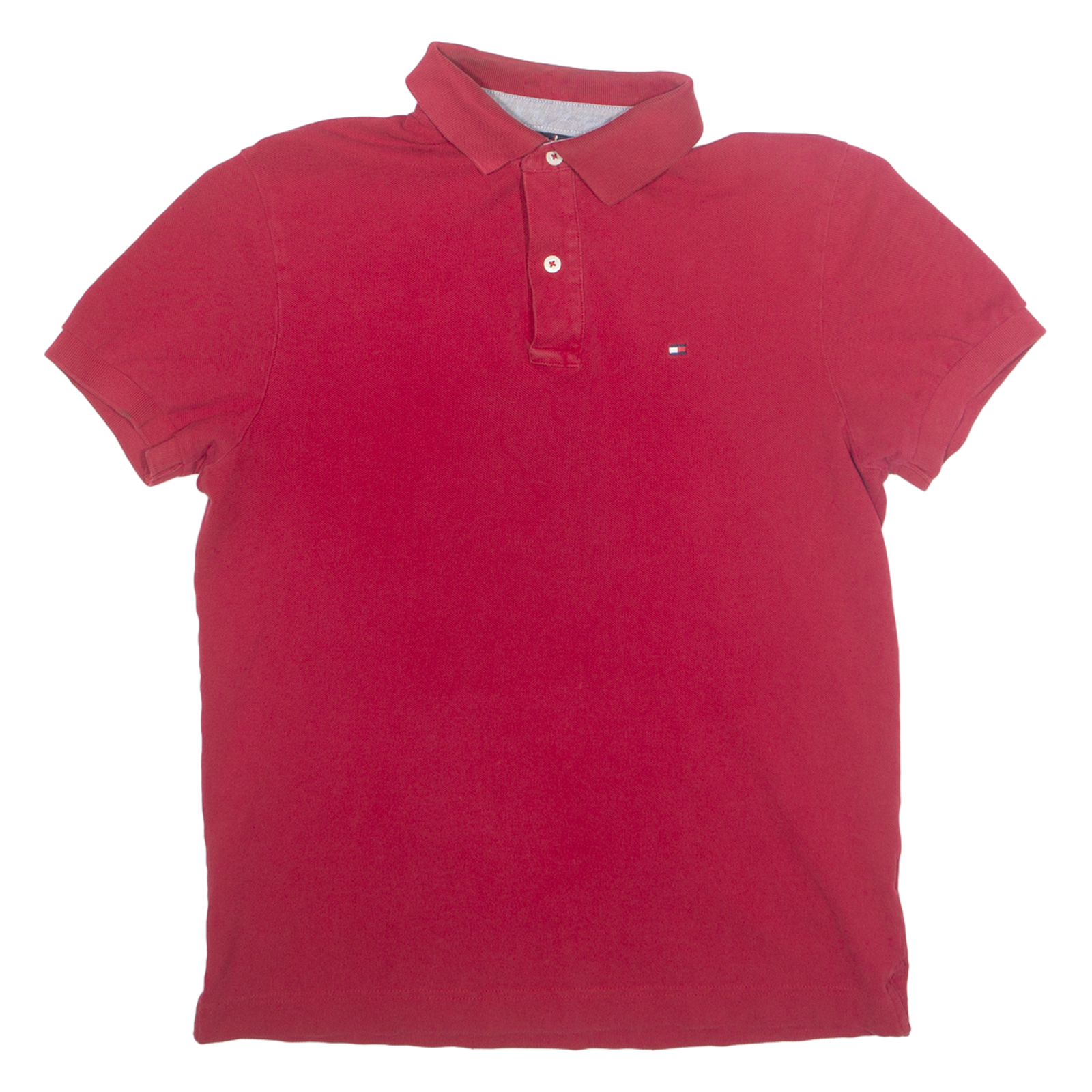 TOMMY HILFIGER Mens Polo Shirt Red M Refurbished - N/A refurbished available on Cerqular