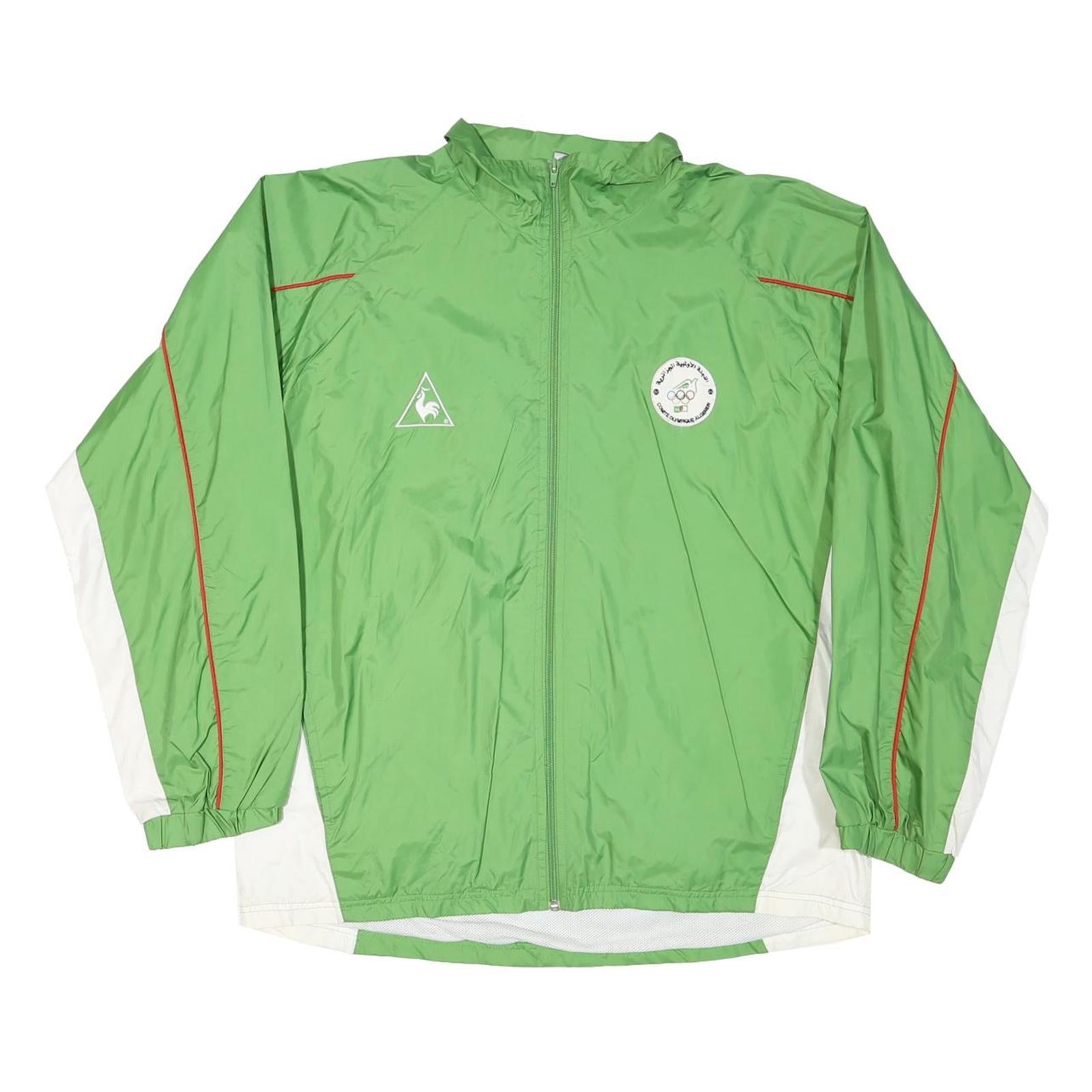 LE COQ SPORTIF Mens Green White XL Nylon Jacket Zip Sportswear Lightweight Refurbished - N/A refurbished available on Cerqular