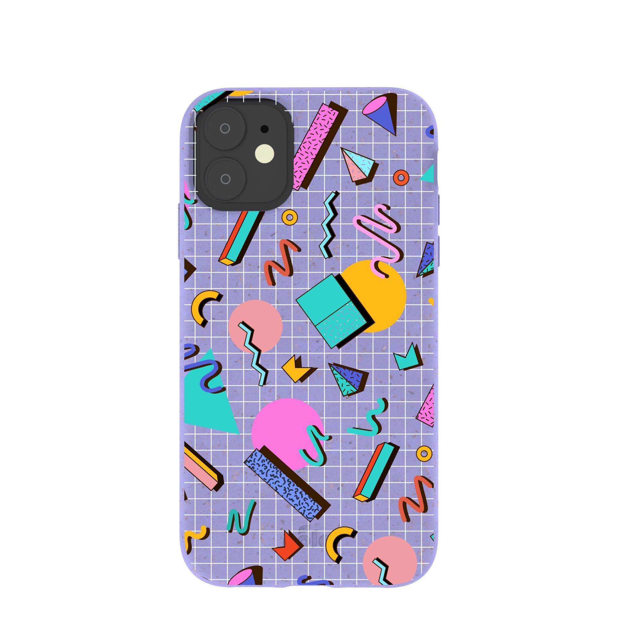 Lavender Retro Grid iPhone 11 Case Refurbished - Pela Case refurbished available on Cerqular