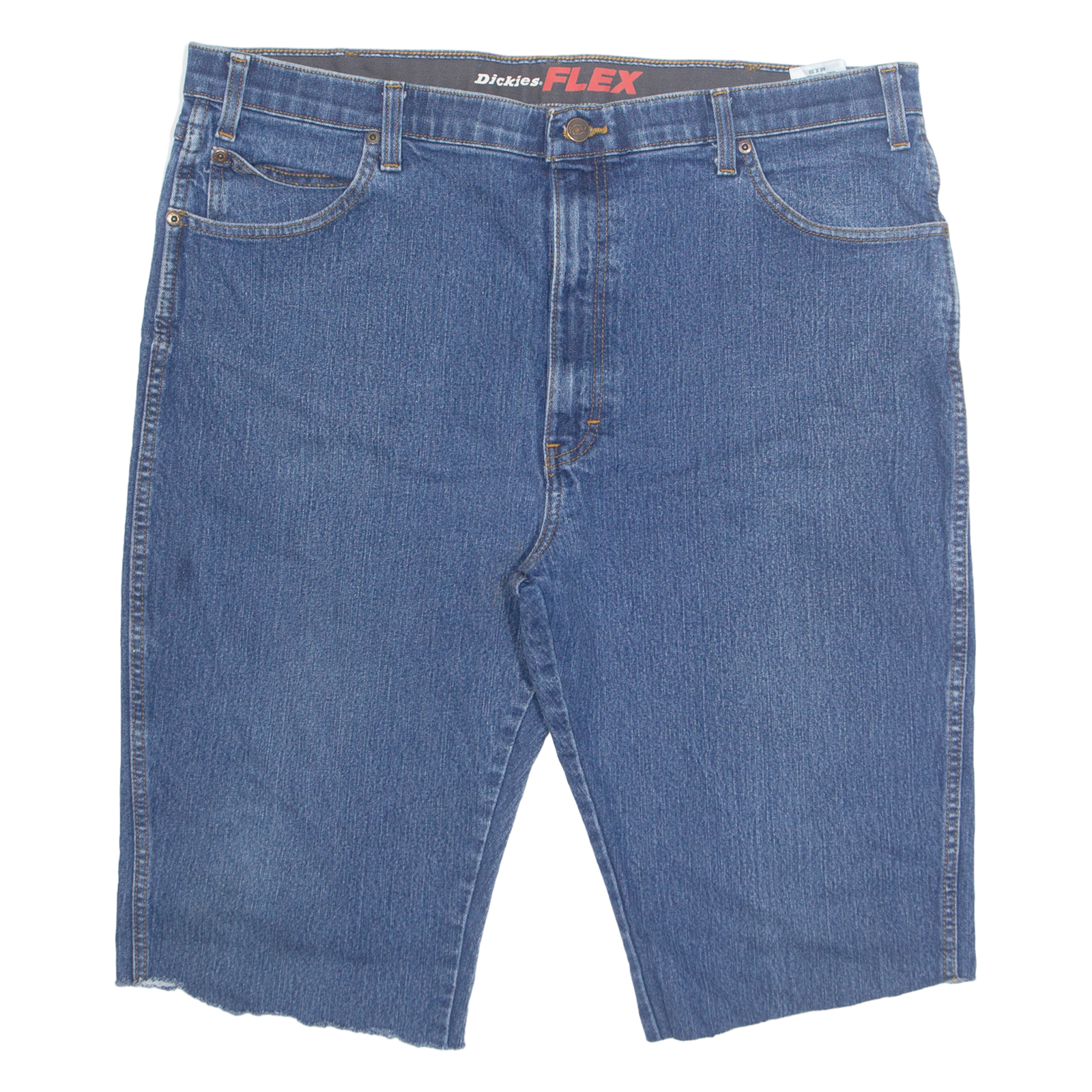 DICKIES FLEX Cut Off Mens Denim Shorts Blue 2XL W40 Refurbished - N/A refurbished available on Cerqular