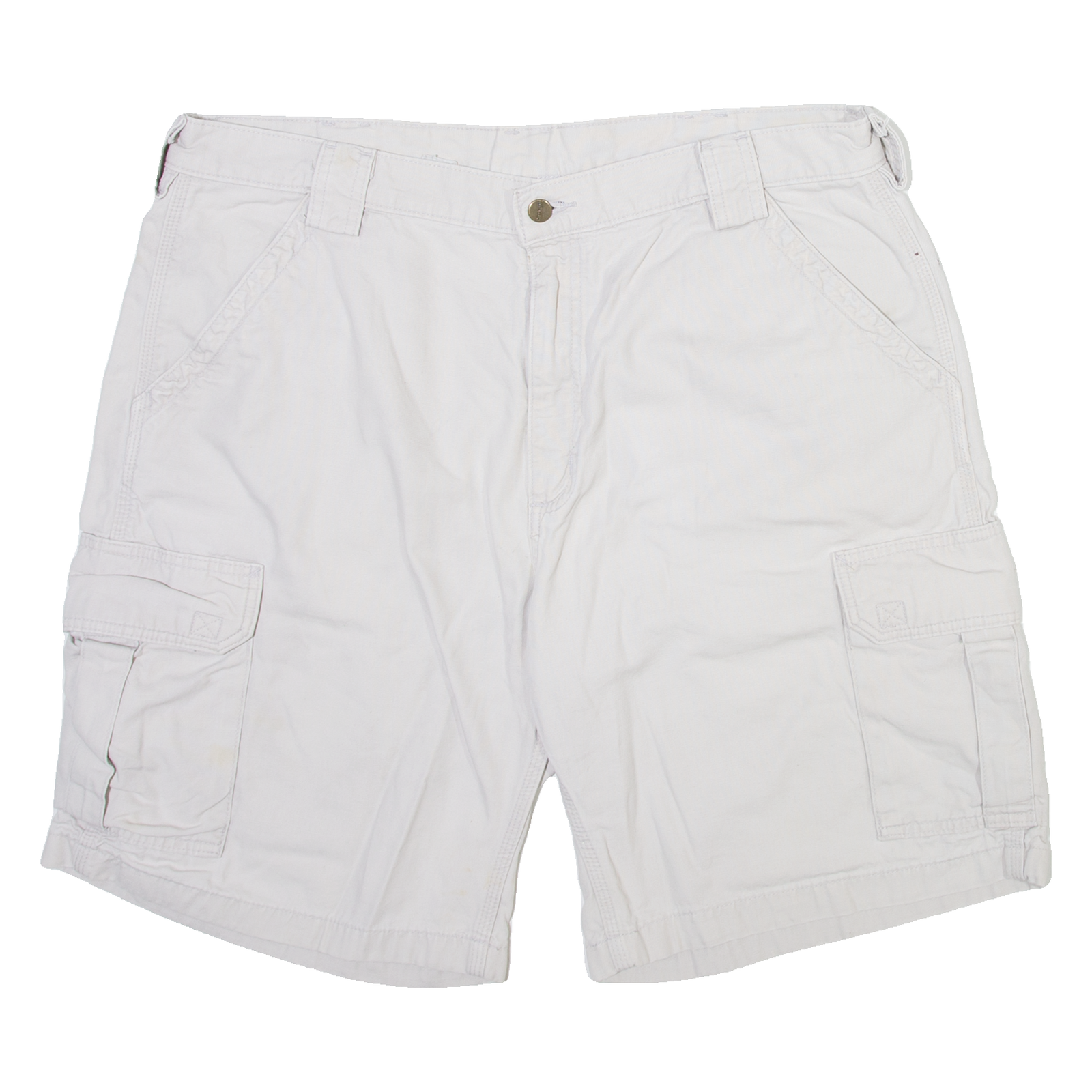CARHARTT Mens Cargo Shorts Beige Relaxed XL W40 Refurbished - N/A refurbished available on Cerqular