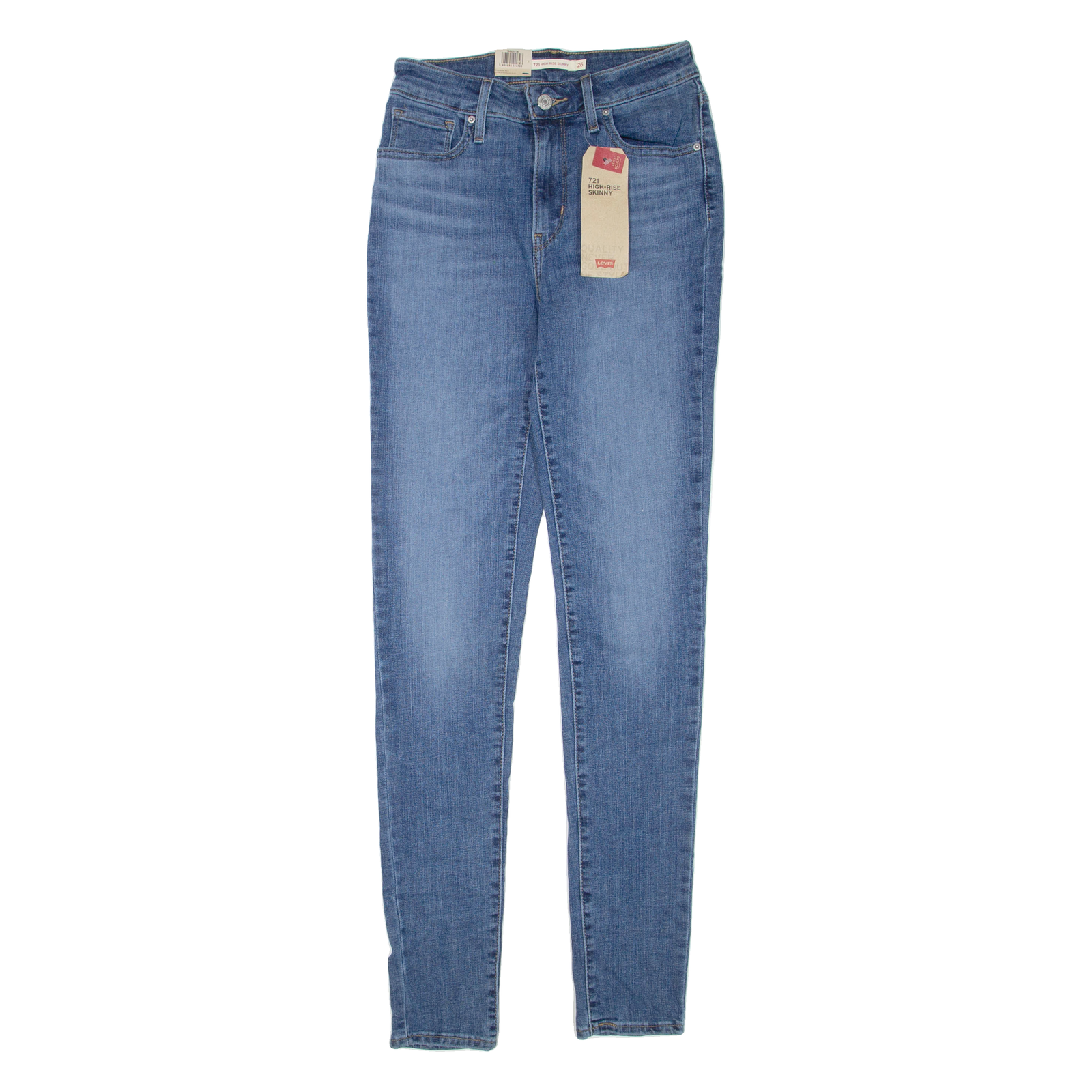 LEVI'S 721 High Rise Womens Jeans Blue Regular Skinny W26 L32 Refurbished - N/A refurbished available on Cerqular
