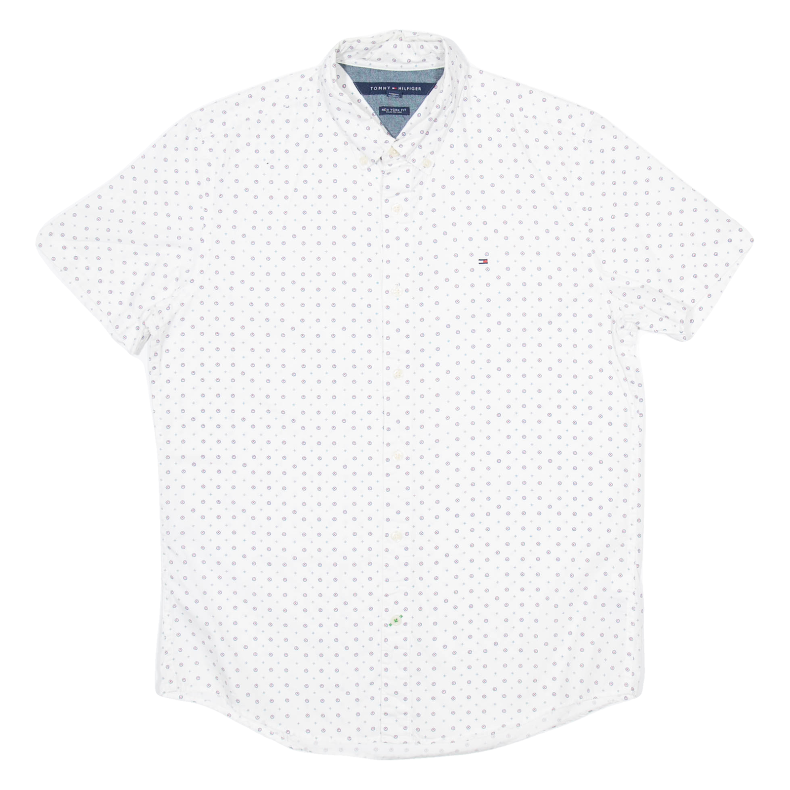 TOMMY HILFIGER Mens Shirt White Spotted M Refurbished - N/A refurbished available on Cerqular