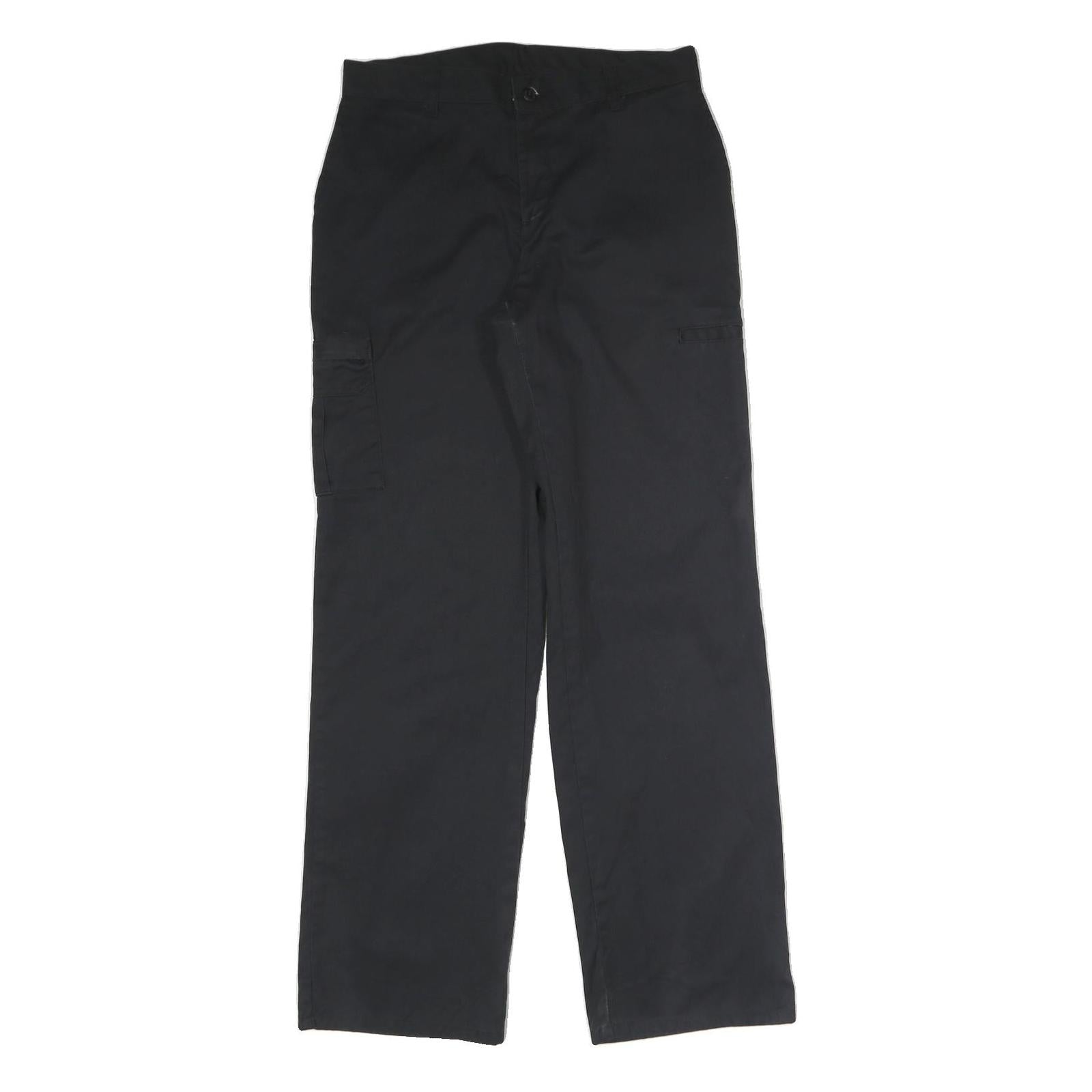DICKIES Mens Cotton Blend Black Regular Straight Trousers W30 L31 Workwear Refurbished - N/A refurbished available on Cerqular