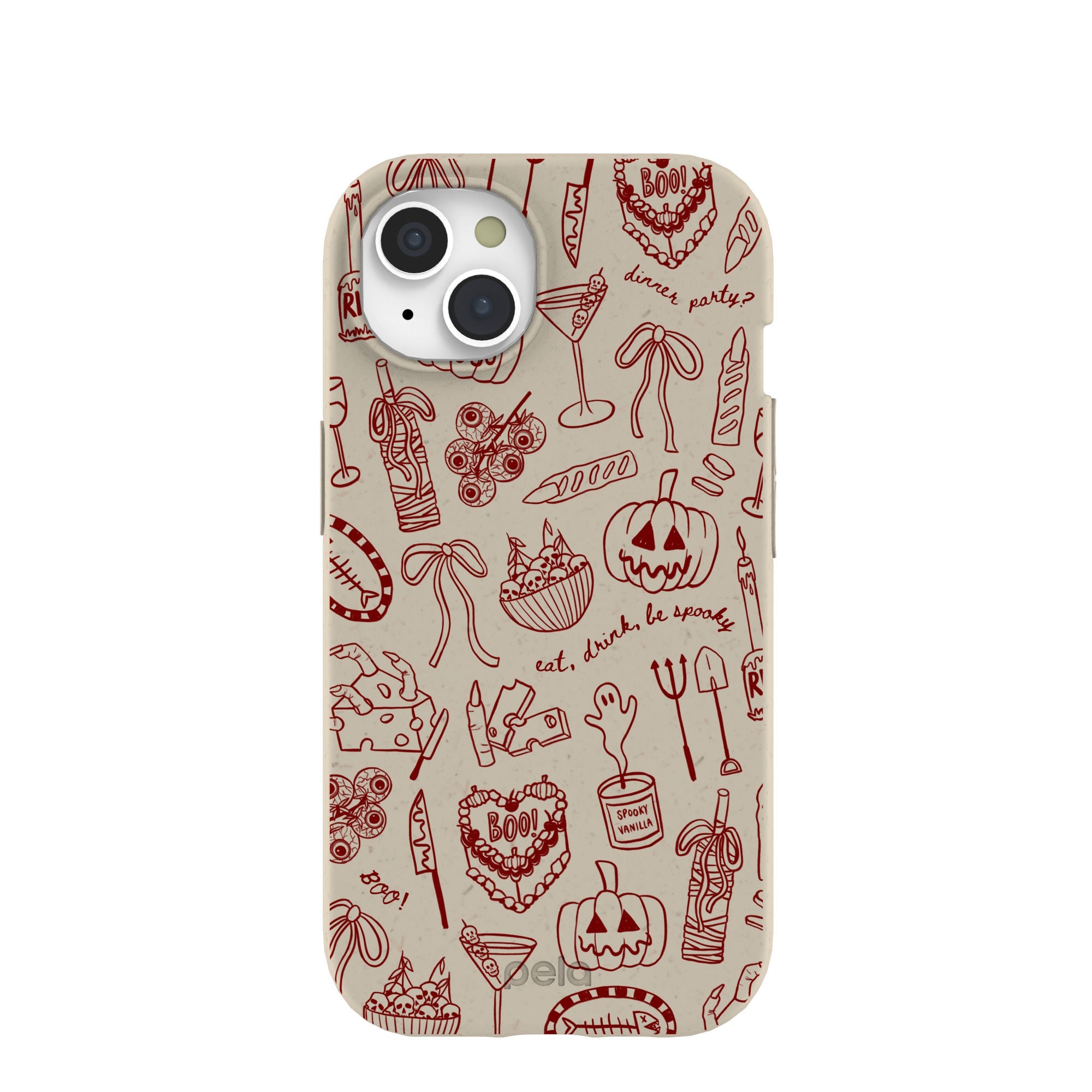London Fog Spooky Dinner Party iPhone 15 Case Refurbished - Pela Case refurbished available on Cerqular