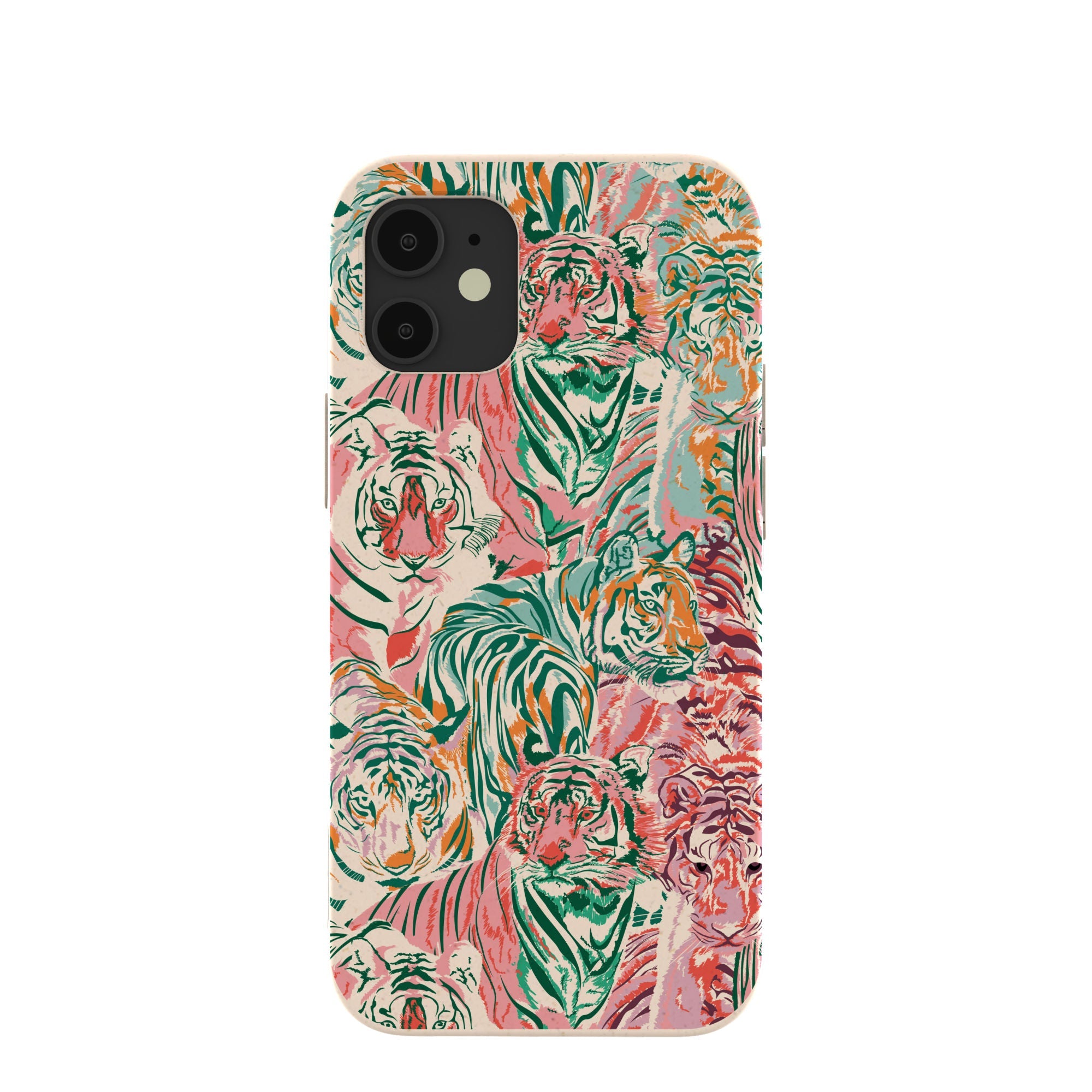 Seashell Hidden Tigers iPhone 12 Mini Case Refurbished - Pela Case refurbished available on Cerqular