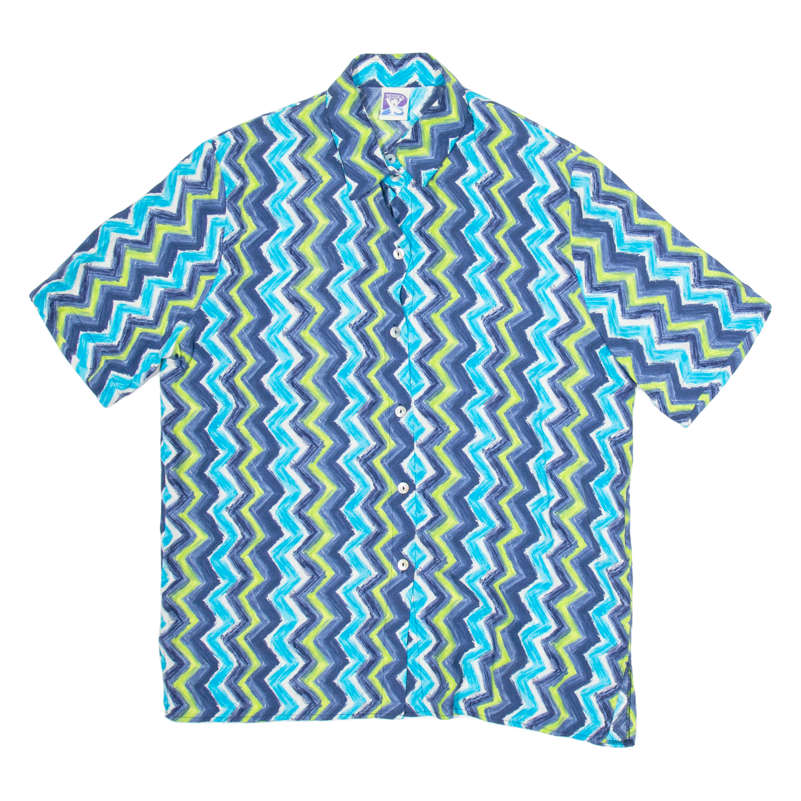 YESSICA Womens Shirt Blue Viscose Striped M Refurbished - N/A refurbished available on Cerqular