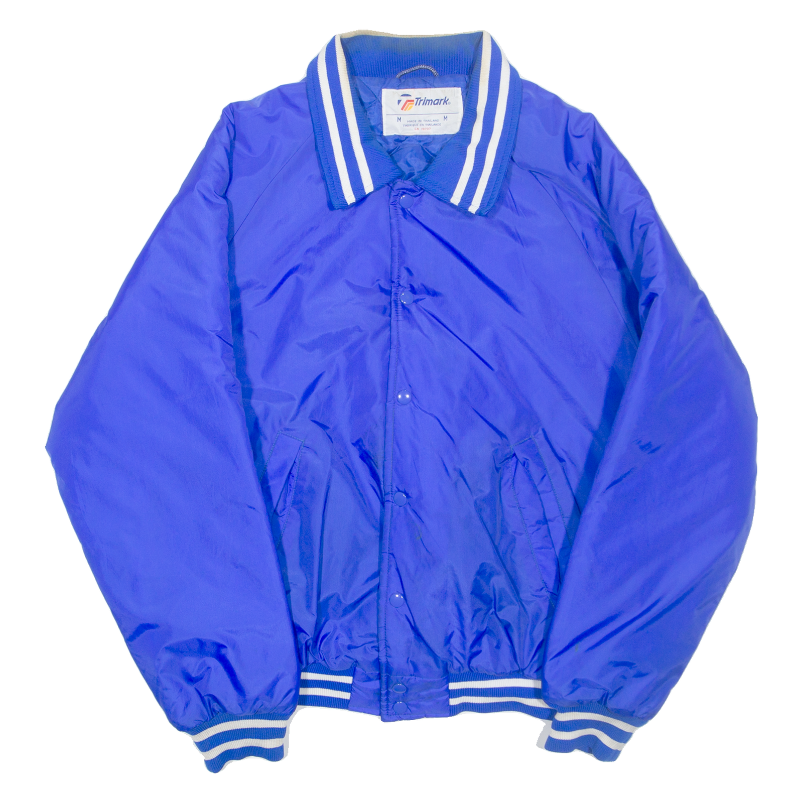 TRI-MARK Mens Varsity Jacket Blue Nylon M Refurbished - N/A refurbished available on Cerqular