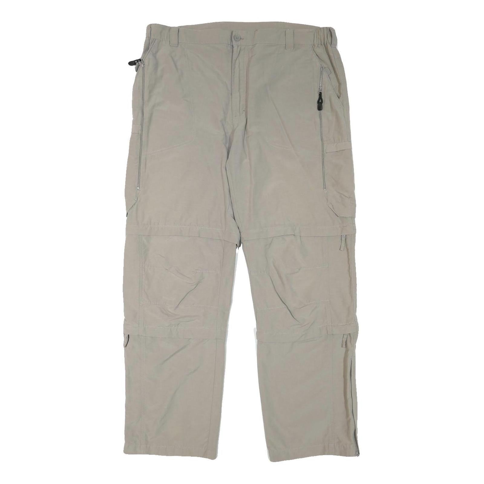 RODEO Mens Polyester Blend Beige Relaxed Straight Trousers W37 L31 Casual Zip Refurbished - N/A refurbished available on Cerqular