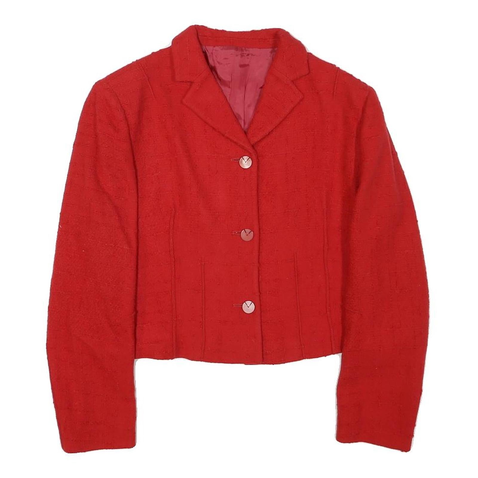 Buy Womens Red Cotton Blend Button Jacket XS Woven Classic Tailored Refurbished - $37.69 Womens Red Cotton Blend Button Jacket XS Woven Classic Tailored Refurbished - N/A refurbished available on Cerqular