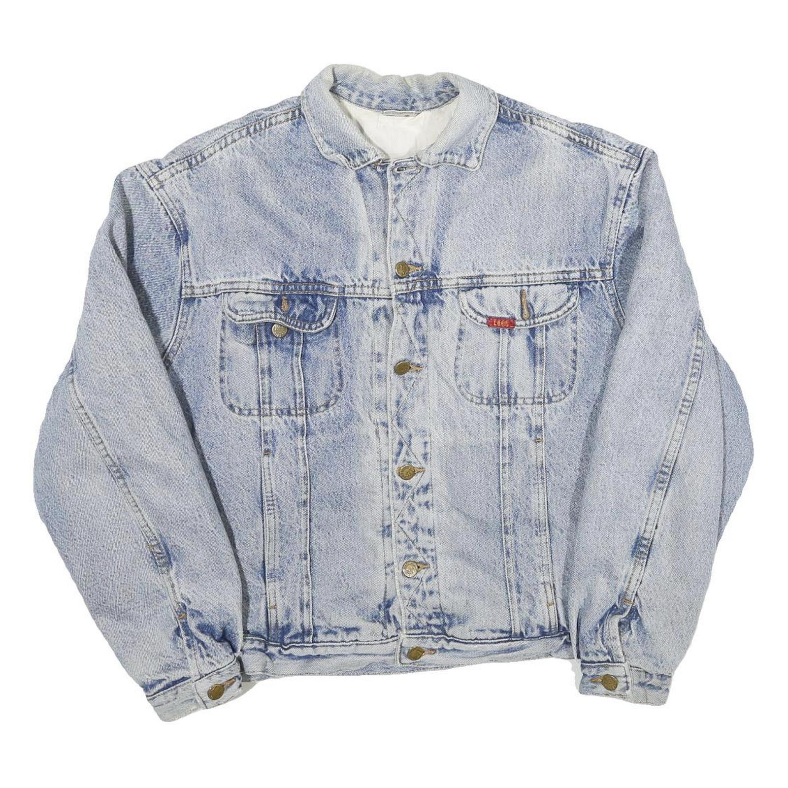 LEE Mens Blue Denim Jacket M Cotton Blend Button Closure Classic Fit Casual Refurbished - N/A refurbished available on Cerqular