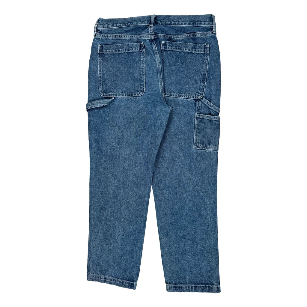 Abercrombie & Fitch Carpenter Jeans - 34W 30L Blue Denim Refurbished - Thrifted (note: this is a term often used to describe second- refurbished available on Cerqular