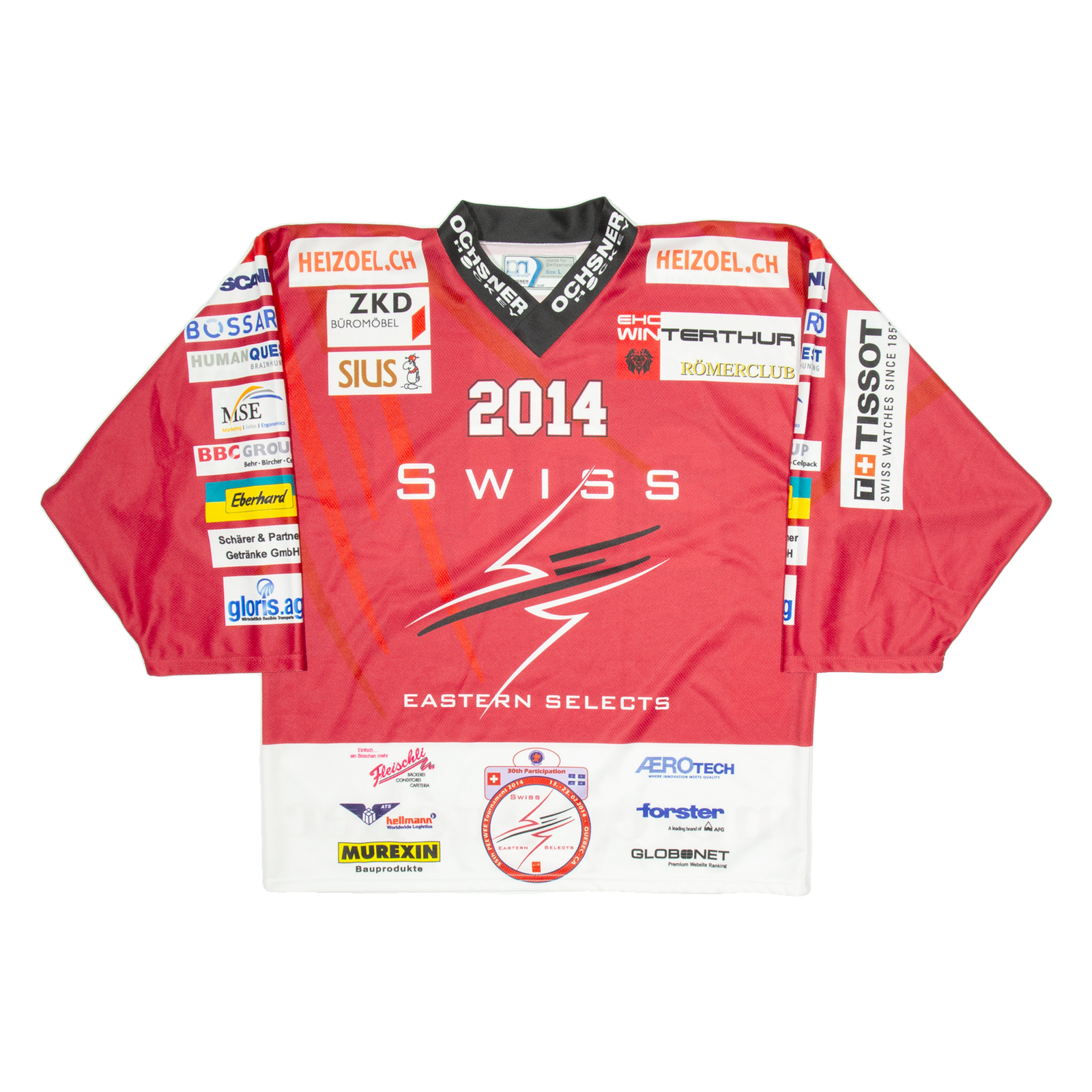 OCHSNER Hockey Mens Jersey Red Long Sleeve V-Neck L Refurbished - N/A refurbished available on Cerqular