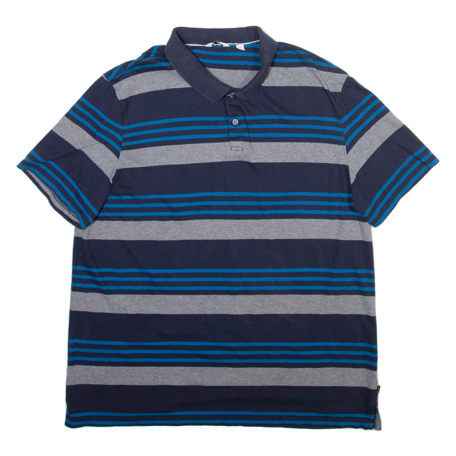 CALVIN KLEIN Mens Polo Shirt Blue Striped XL Refurbished - N/A refurbished available on Cerqular