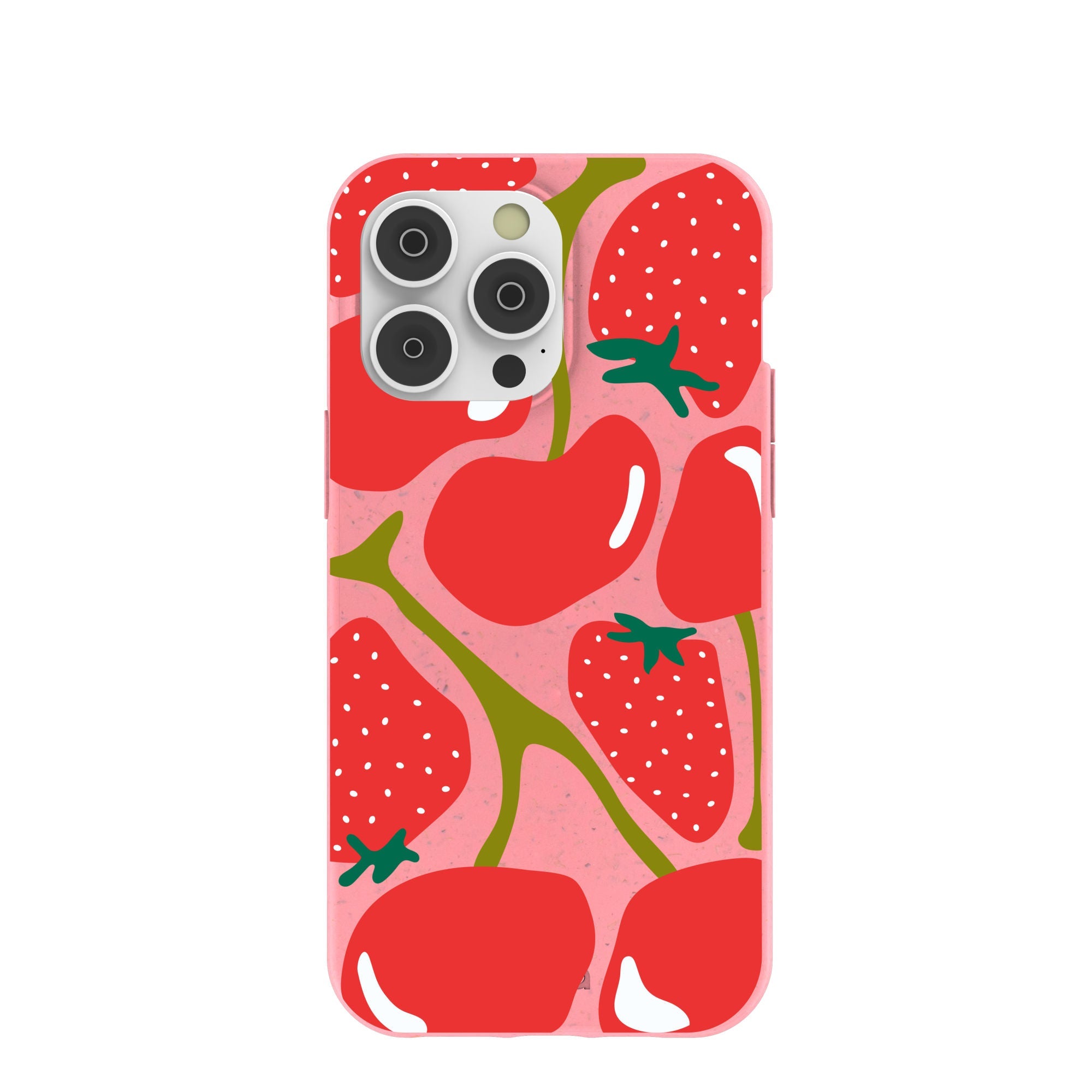 Bubblegum Pink Cherry Berry iPhone 14 Pro Max Case Refurbished - Pela Case refurbished available on Cerqular
