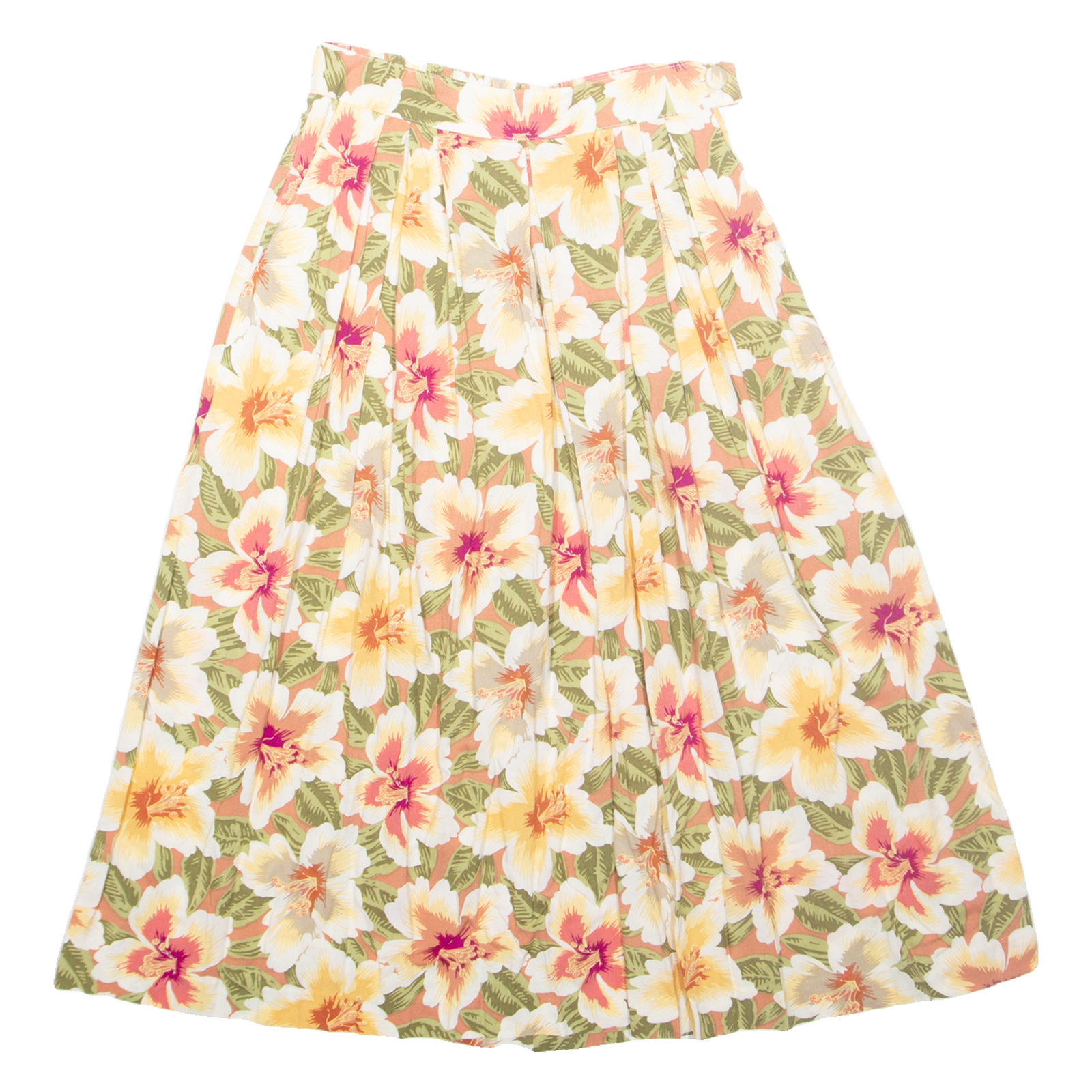 SK & COMPANY Womens A-Line Skirt Yellow Midi Floral UK 4 Refurbished - N/A refurbished available on Cerqular