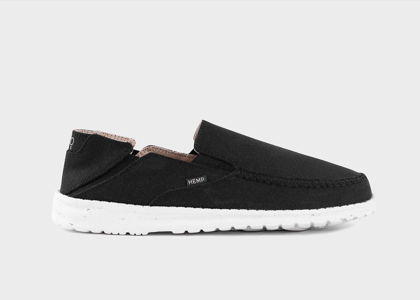 SunSlide Hemp Slip-on for Men in Black | Size: US M 13 | EU 47 Refurbished - 8000Kicks refurbished available on Cerqular