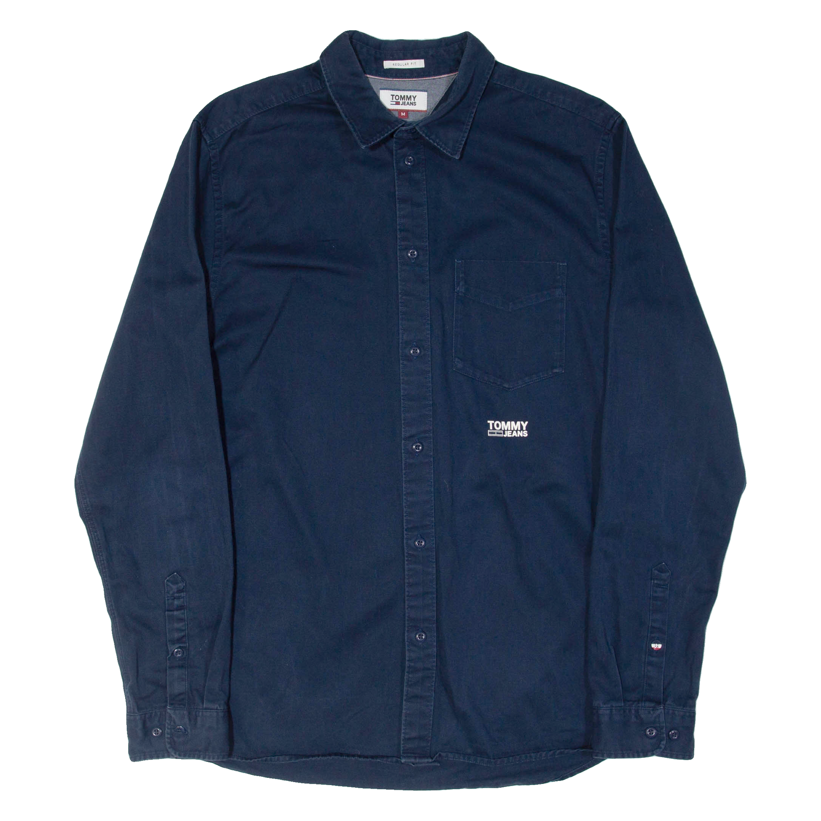 TOMMY HILFIGER Mens Plain Shirt Blue Long Sleeve M Refurbished - N/A refurbished available on Cerqular