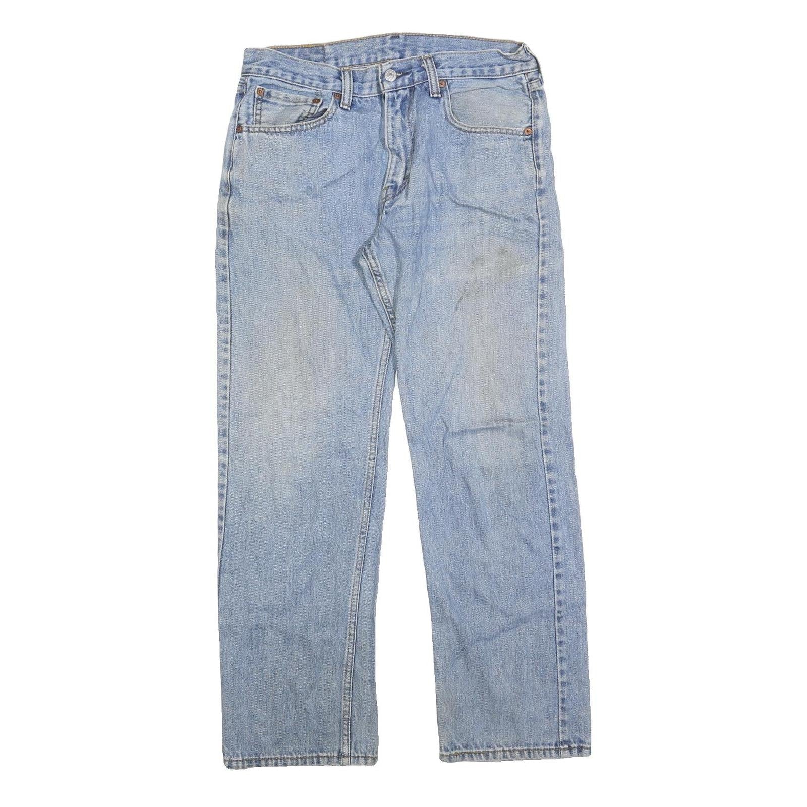 LEVI'S 505 Mens Jeans Blue Regular Straight Denim Medium W31 L30 Classic Fit Refurbished - N/A refurbished available on Cerqular