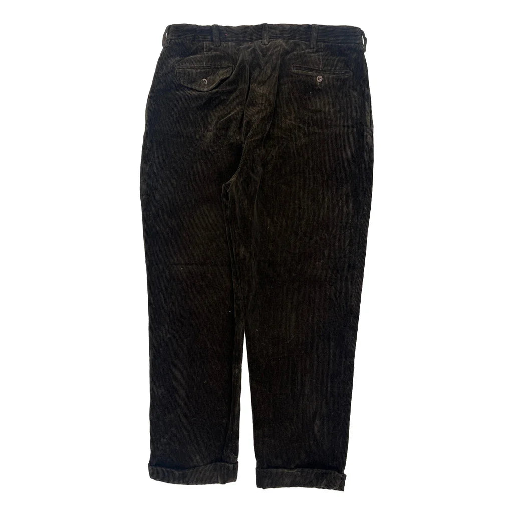 Ralph Lauren Cord Trousers - 38″ Waist Brown Corduroy Refurbished - Thrifted (note: this is a term often used to describe second- refurbished available on Cerqular