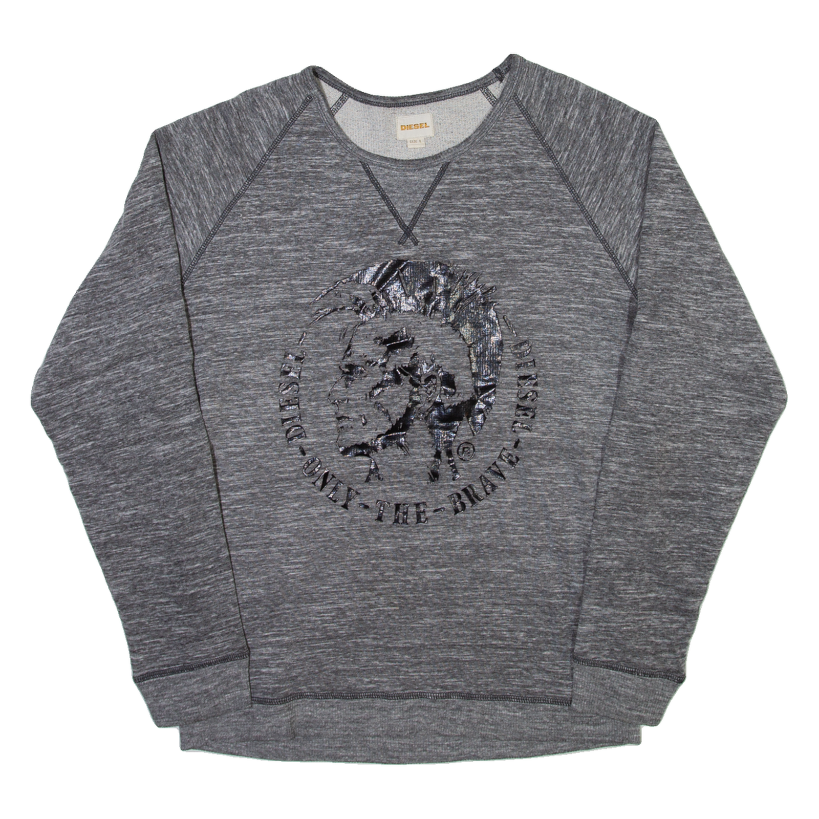 DIESEL Womens Sweatshirt Grey L Refurbished - N/A refurbished available on Cerqular