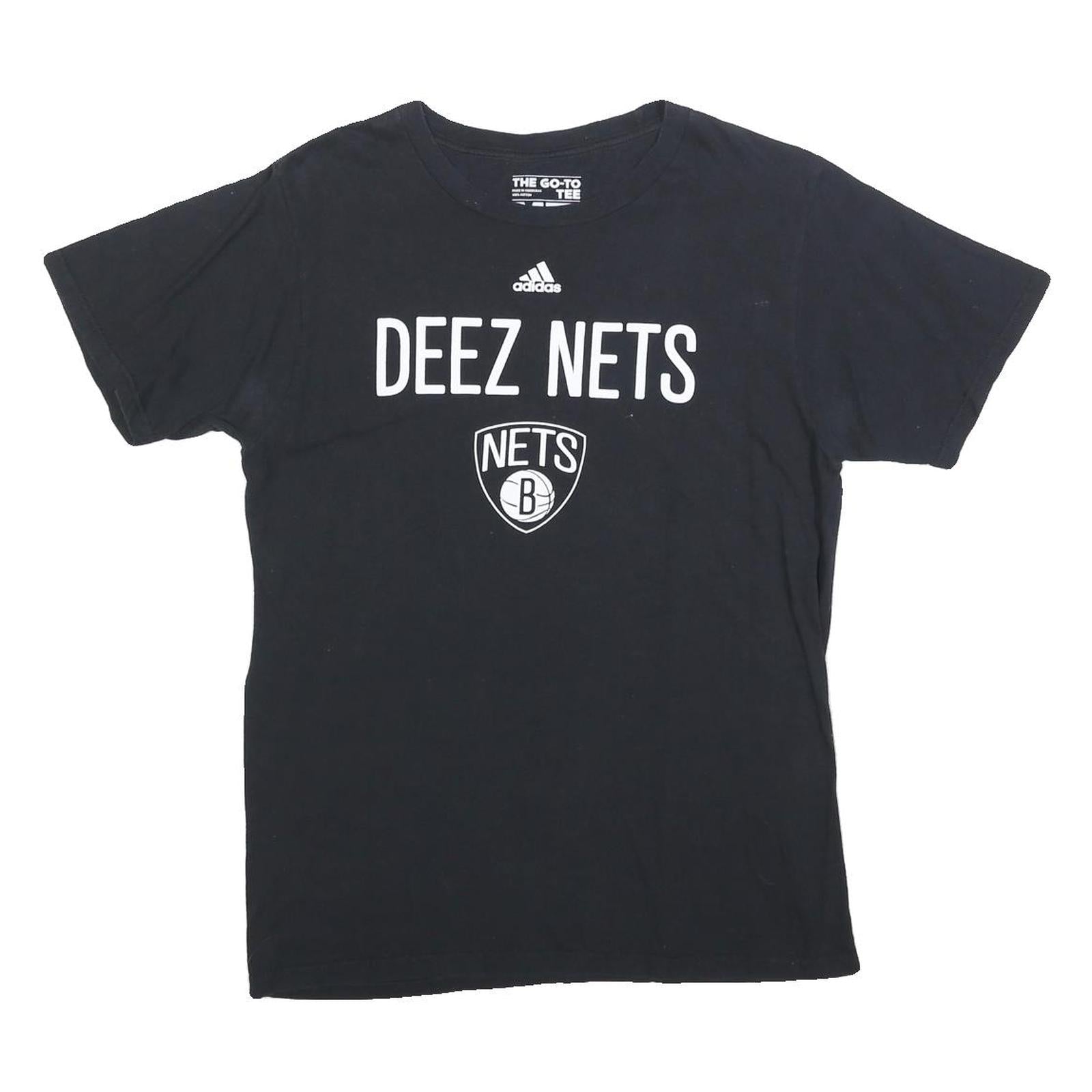 ADIDAS Mens Black Deez Nets Graphic T-Shirt M Short Sleeve Crew Neck Sportswear Refurbished - N/A refurbished available on Cerqular