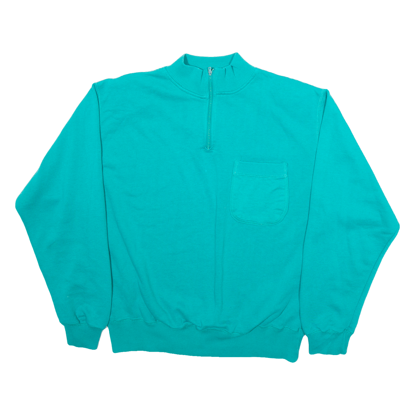 DIVERSITY Womens Jumper Green 1/4 Zip Tight Knit L Refurbished - N/A refurbished available on Cerqular