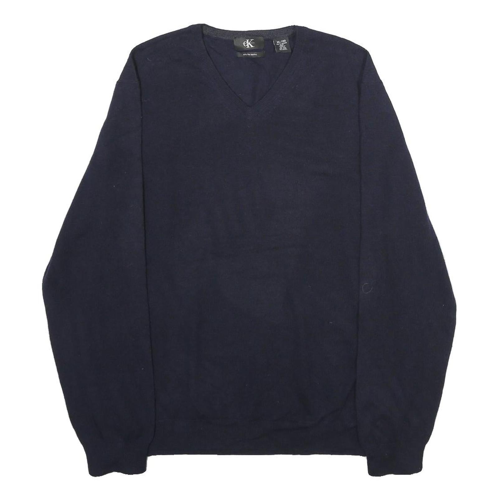 Buy CALVIN KLEIN Mens Navy Plain V-Neck Basic Knit XL Jumper Wool Soft Refurbished - $33.79 CALVIN KLEIN Mens Navy Plain V-Neck Basic Knit XL Jumper Wool Soft Refurbished - N/A refurbished available on Cerqular