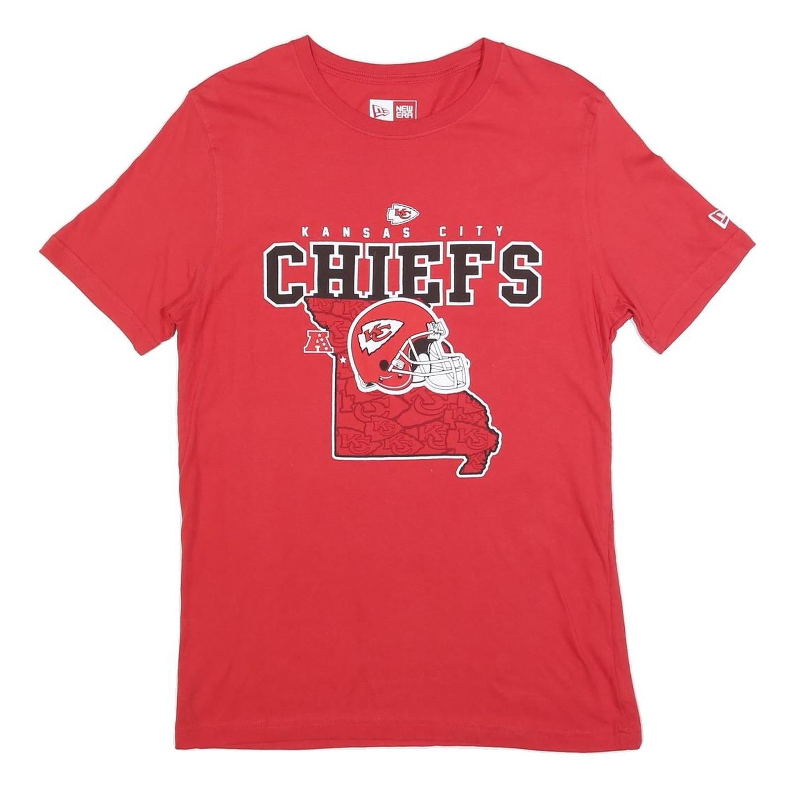 NEW ERA Mens Red Kansas City Chiefs T-Shirt M Short Sleeve Crew Neck NFL Refurbished - N/A refurbished available on Cerqular