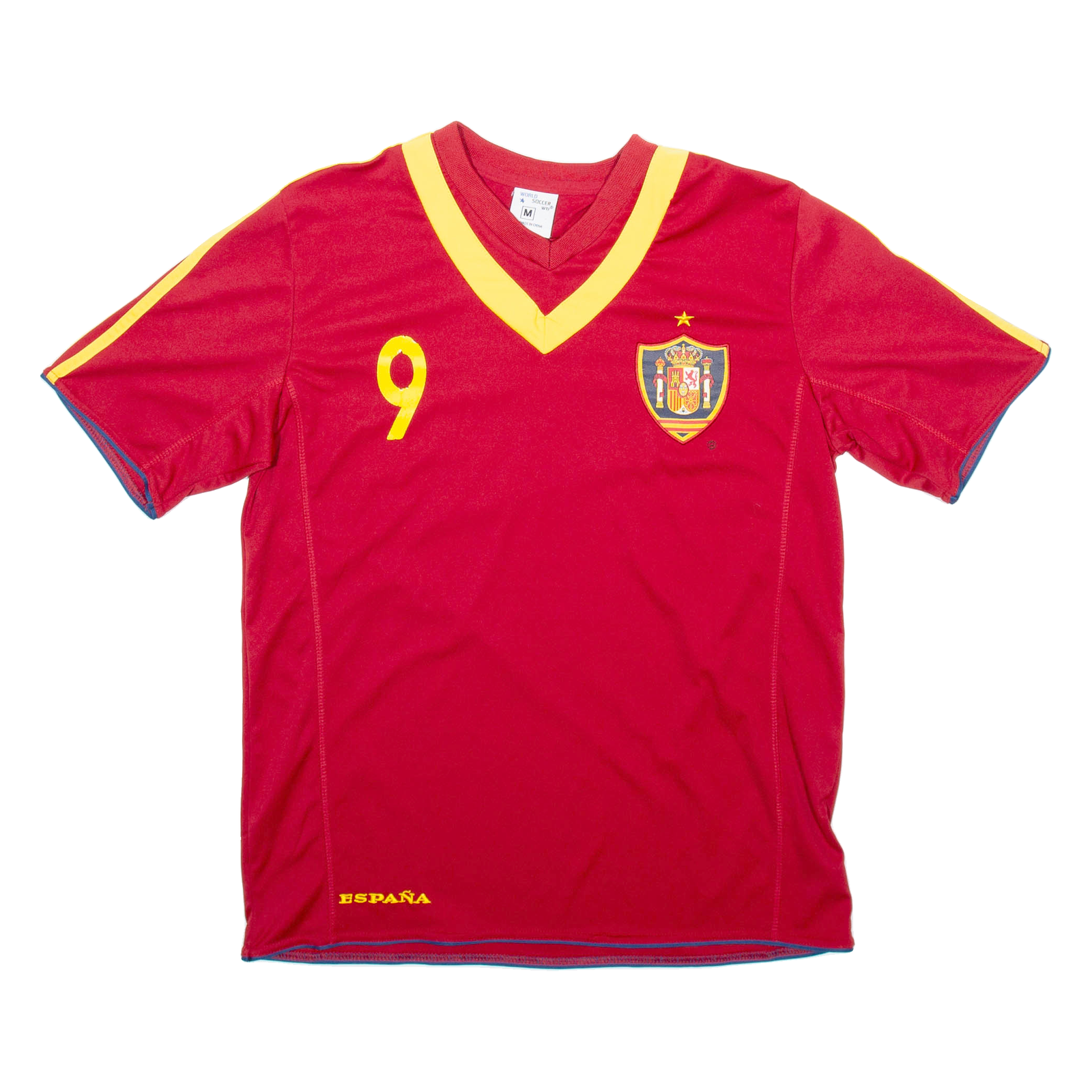 WORLD SOCCER Spain Mens Football Shirt Jersey Red V-Neck M Refurbished - N/A refurbished available on Cerqular