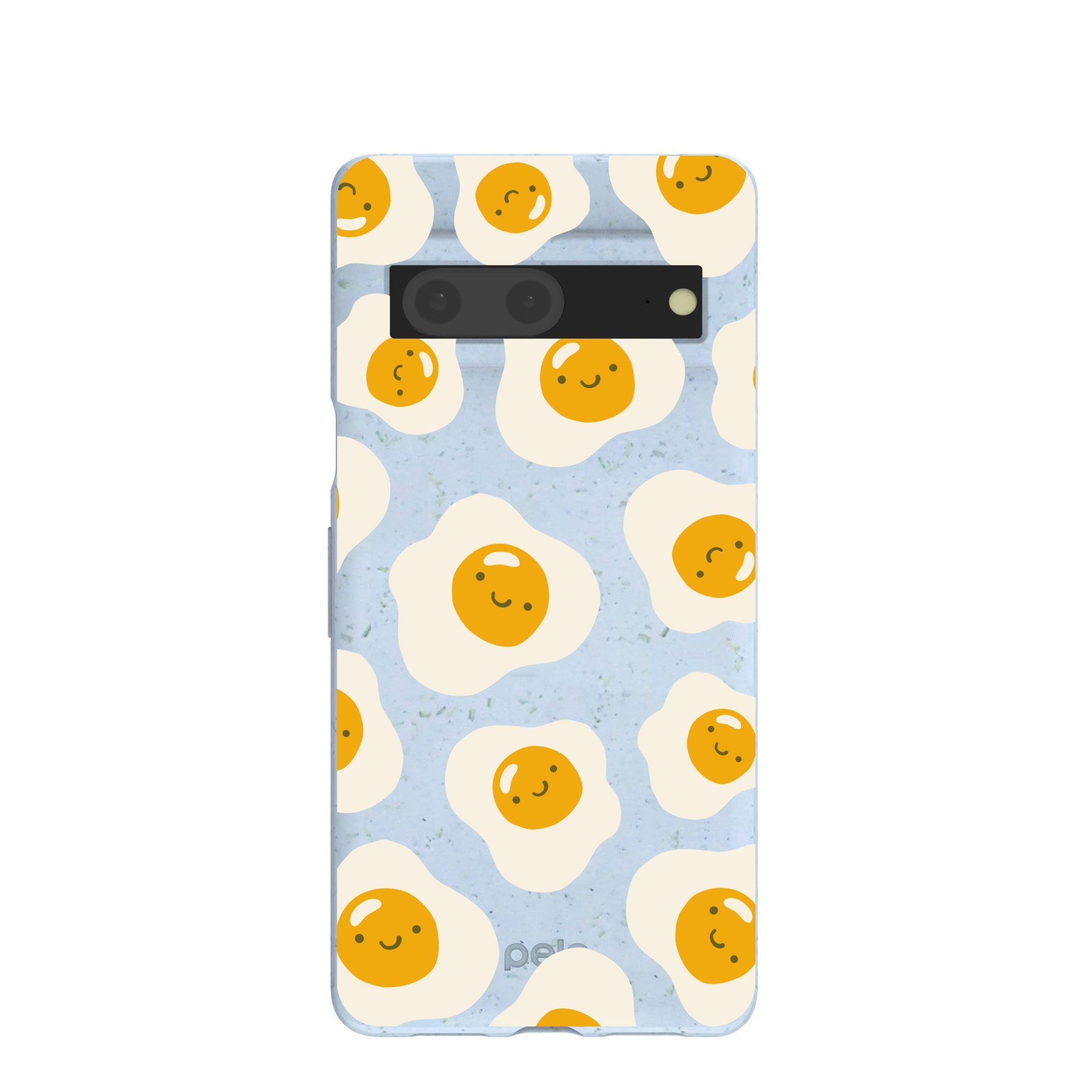 Powder Blue Sunny Side Up Google Pixel 7 Case Refurbished - Pela Case refurbished available on Cerqular