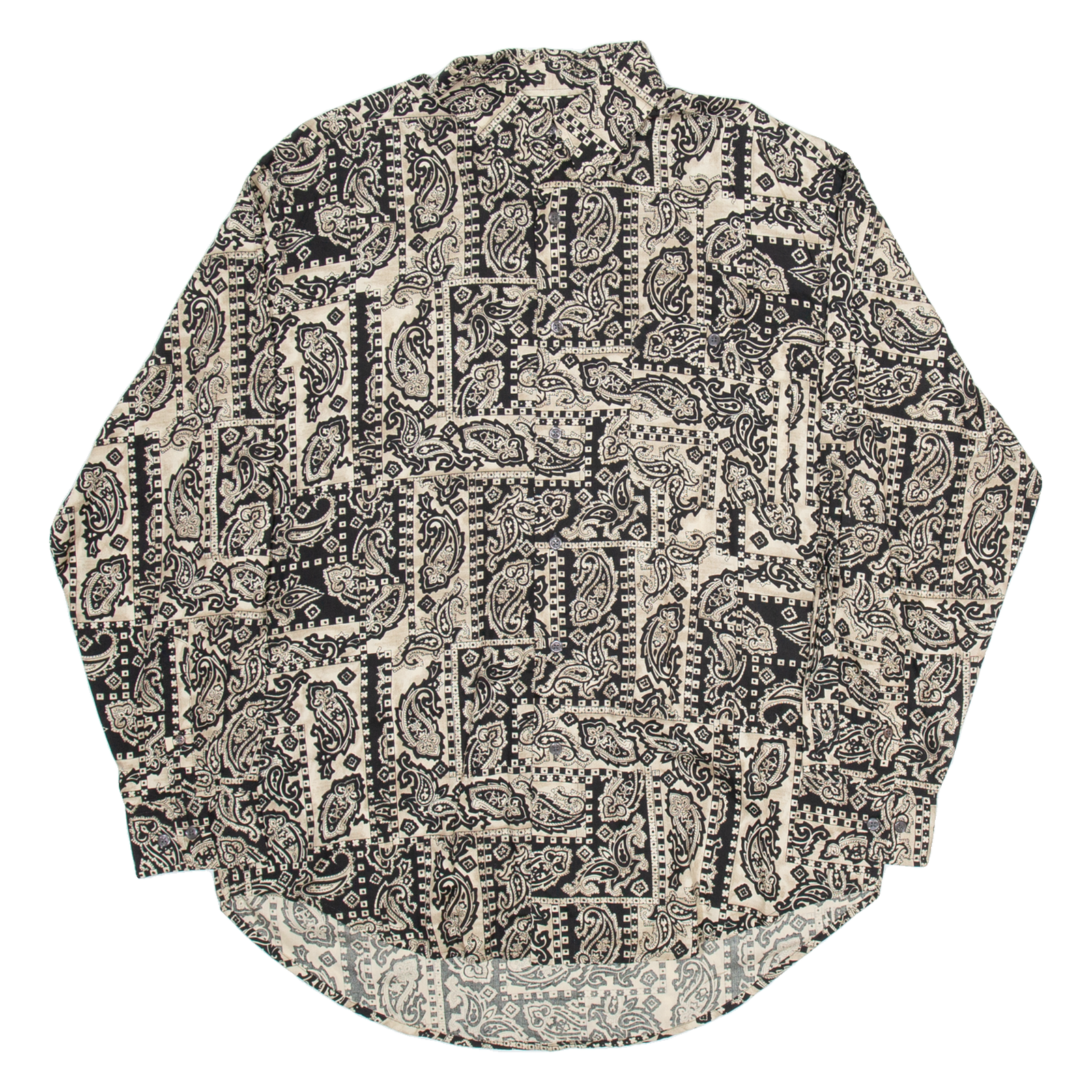 ROUNDTREE & YORKE Mens Shirt Black Crazy Pattern Long Sleeve M Refurbished - N/A refurbished available on Cerqular