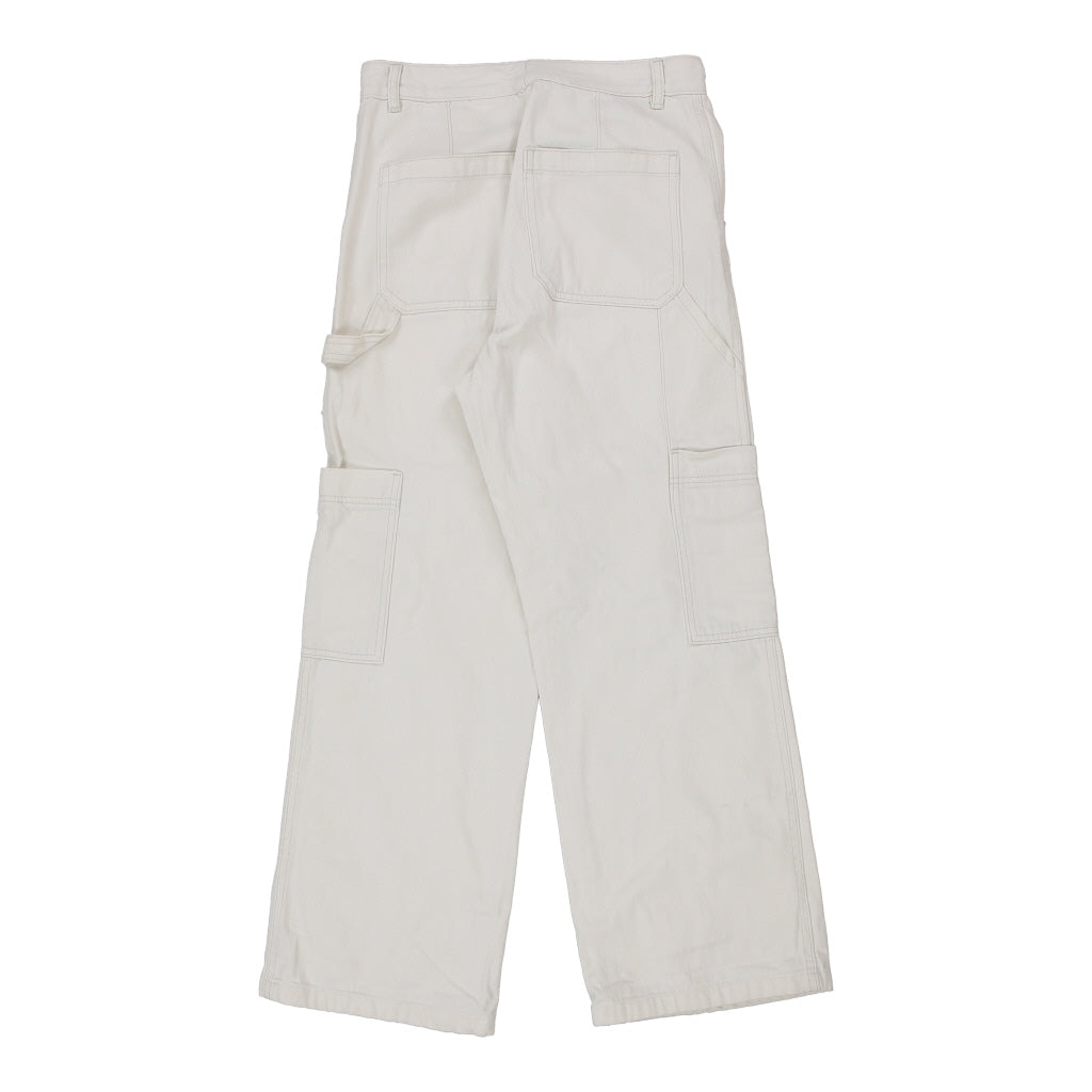 Unbranded Carpenter Trousers - 31W 30L White Cotton | Size: 31"" waist Refurbished - Thrifted (note: this is a term often used to describe second- refurbished available on Cerqular