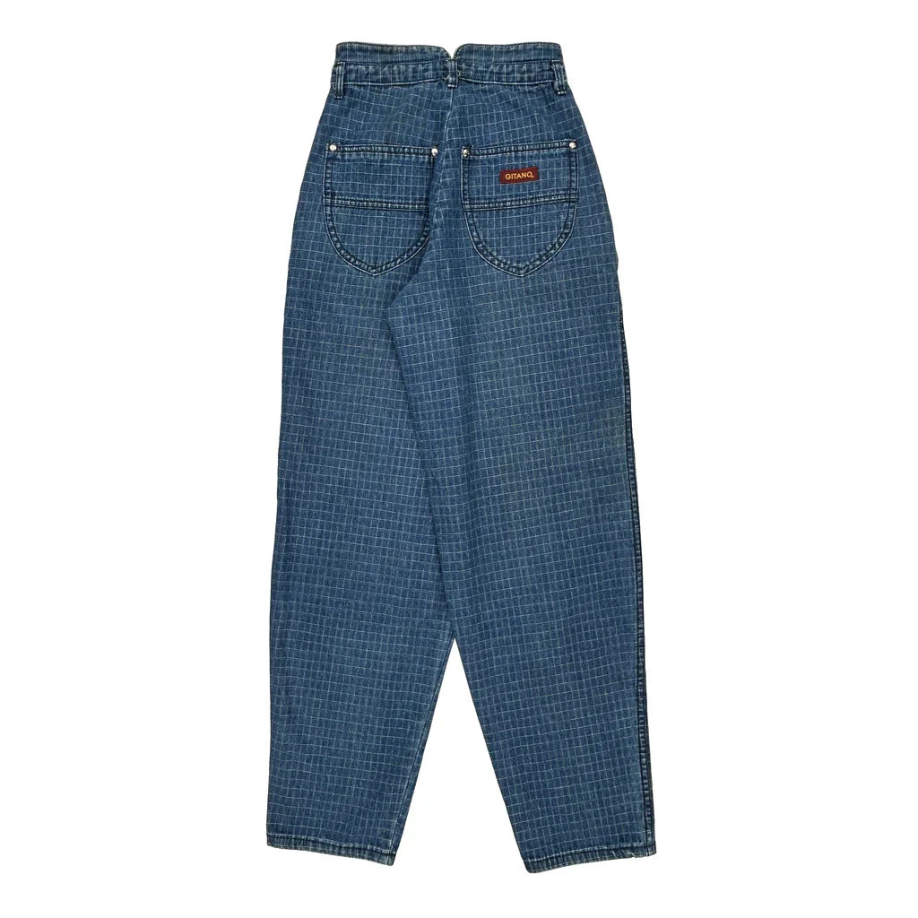Buy Gitano Checked Jeans - 22W UK 4 Blue Cotton Refurbished - $21.43 Gitano Checked Jeans - 22W UK 4 Blue Cotton Refurbished - Thrifted (note: this is a term often used to describe second- refurbished available on Cerqular